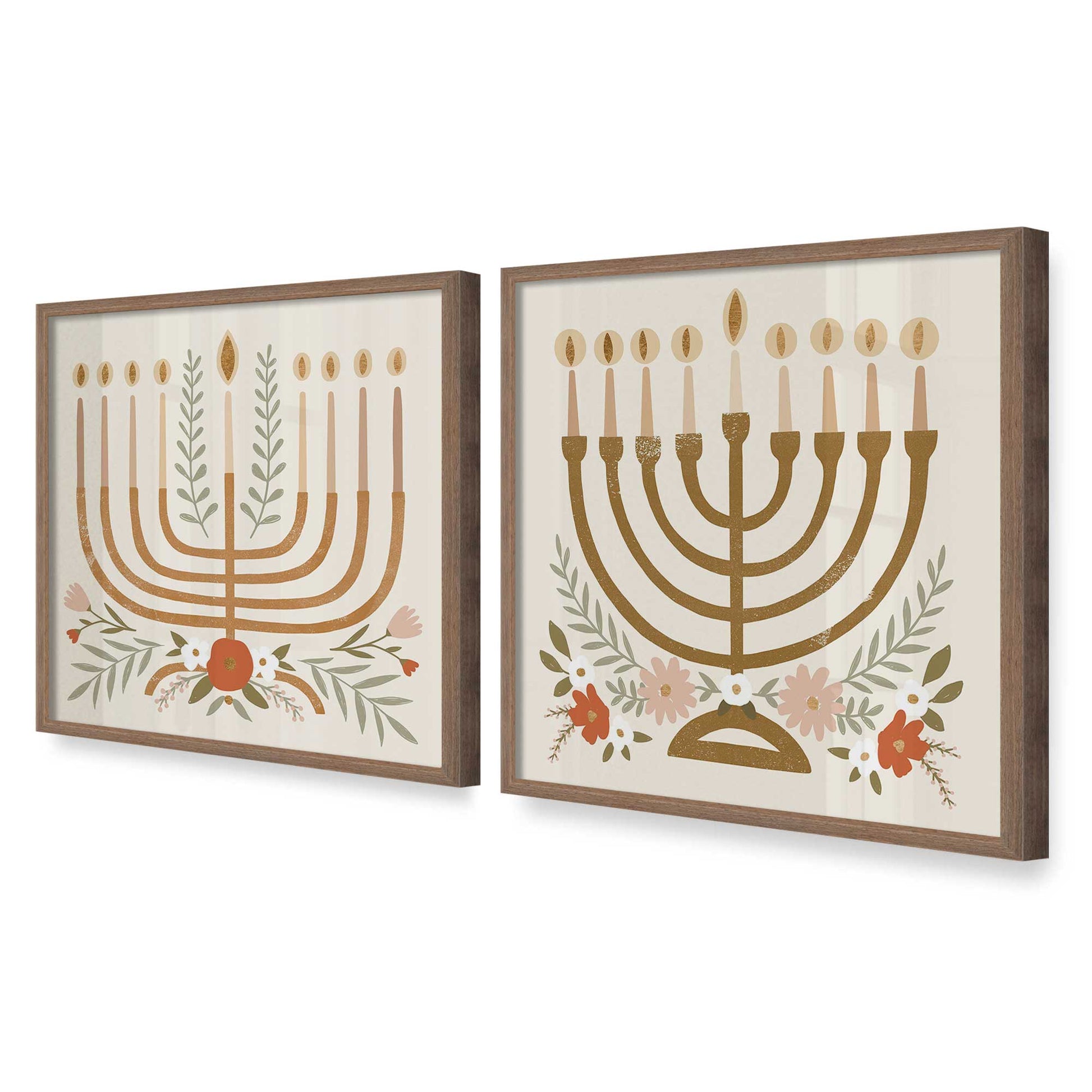 [Color:Walnut], Picture of art in a Walnut frame at an angle