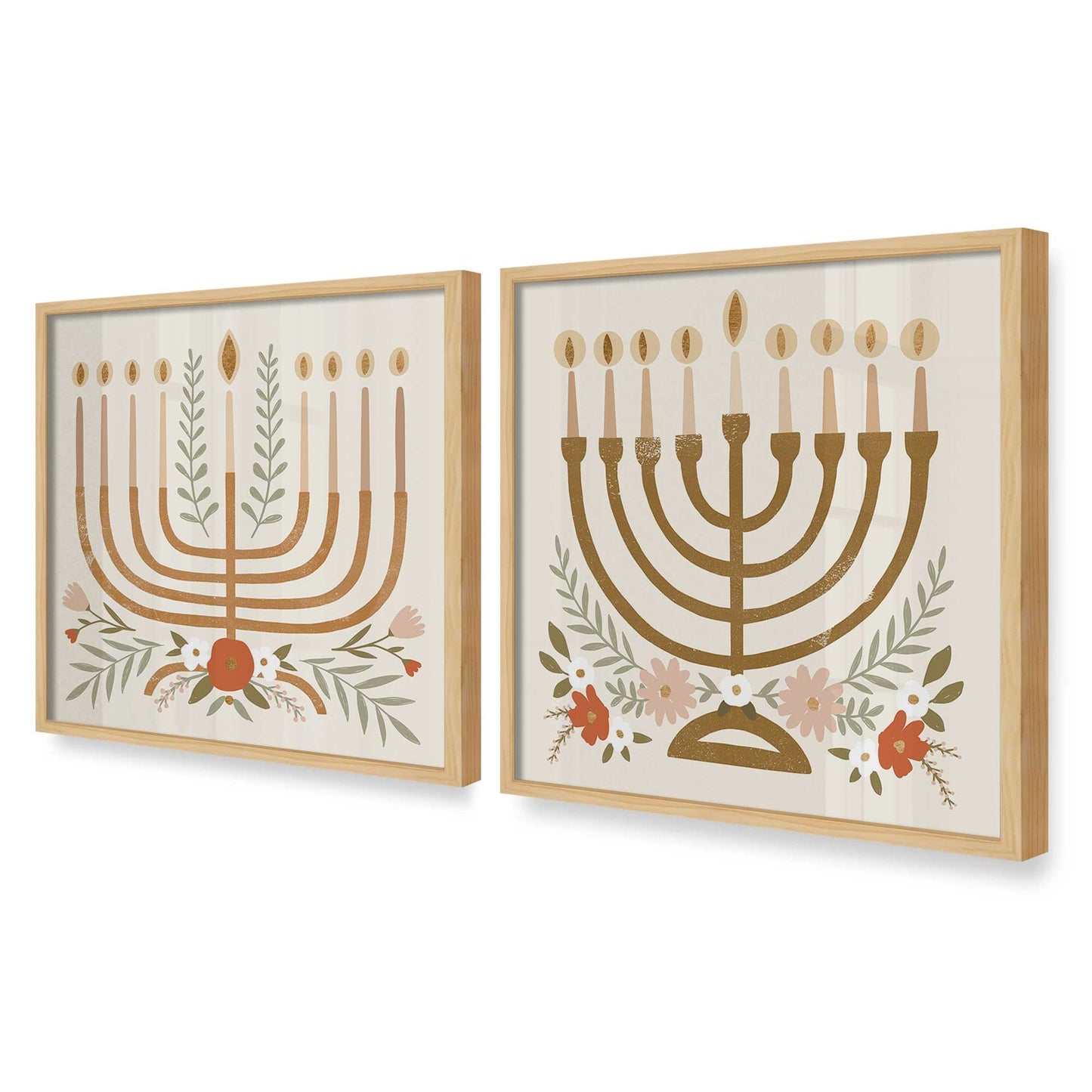 [Color:American Maple], Picture of art in an American Maple frame at an angle