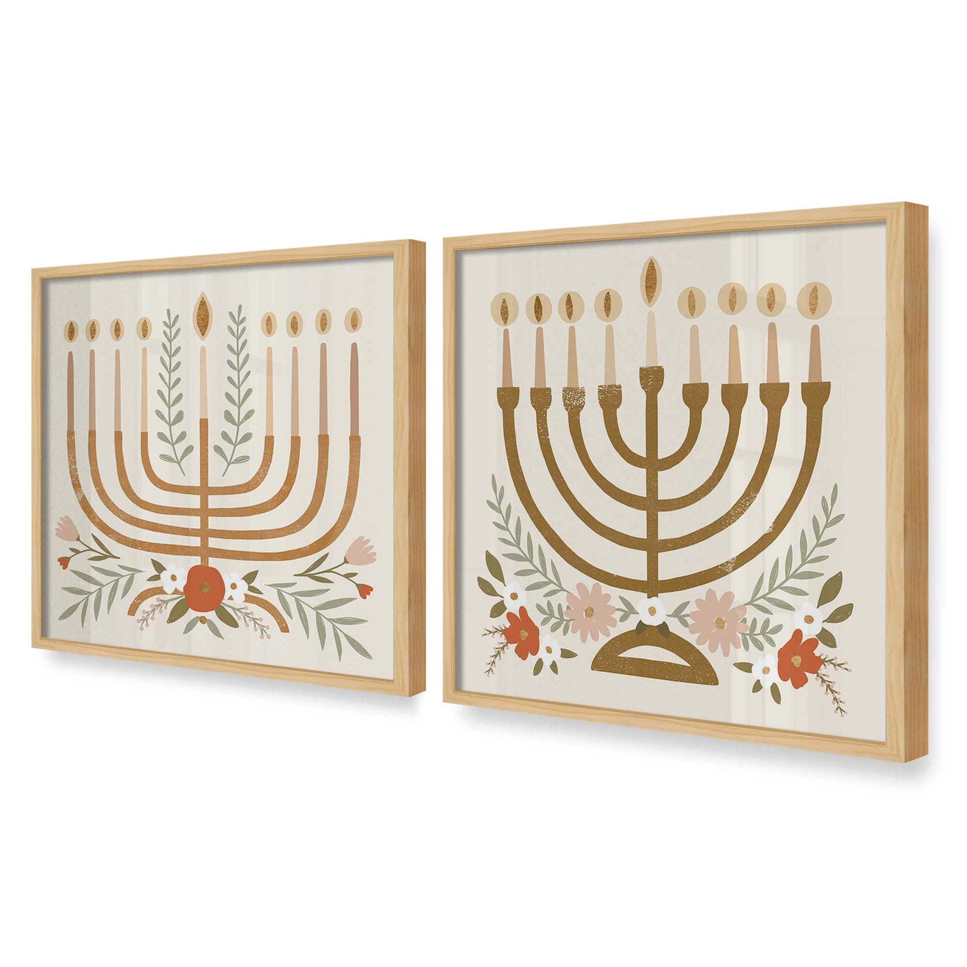 [Color:American Maple], Picture of art in an American Maple frame at an angle