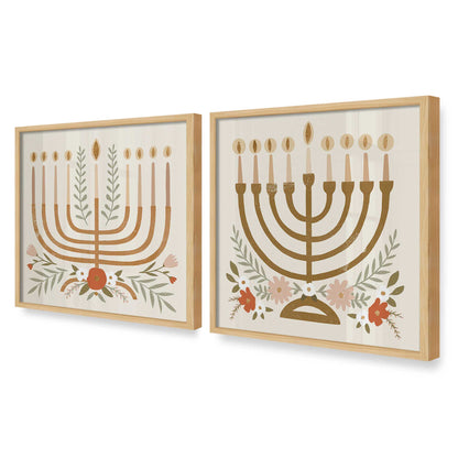 [Color:American Maple], Picture of art in an American Maple frame at an angle