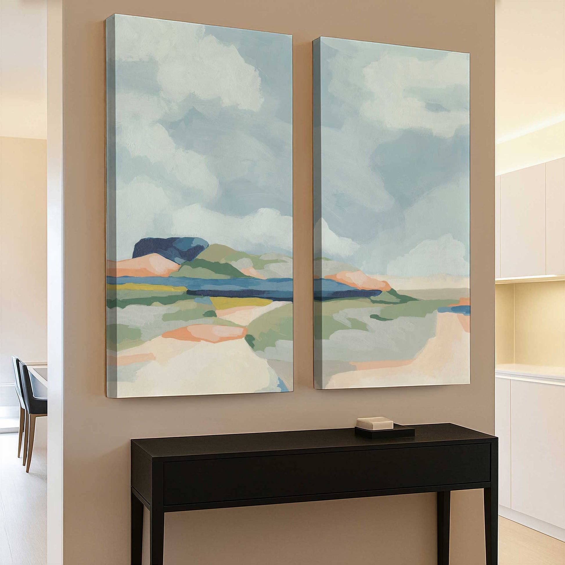 [Color:Stretched Canvas], Picture of art in a room