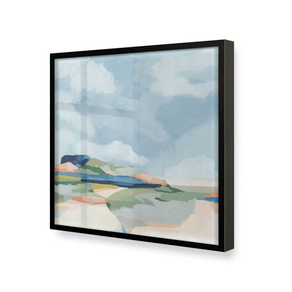 [Color:Satin Black], Picture of art in a Satin Black frame at an angle