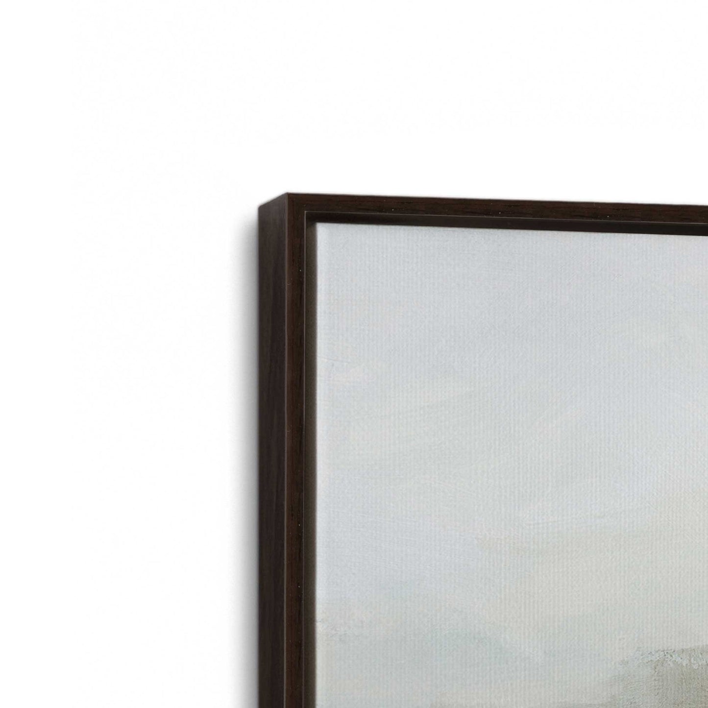 [Color:Espresso], Picture of art in an Espresso frame at an angle