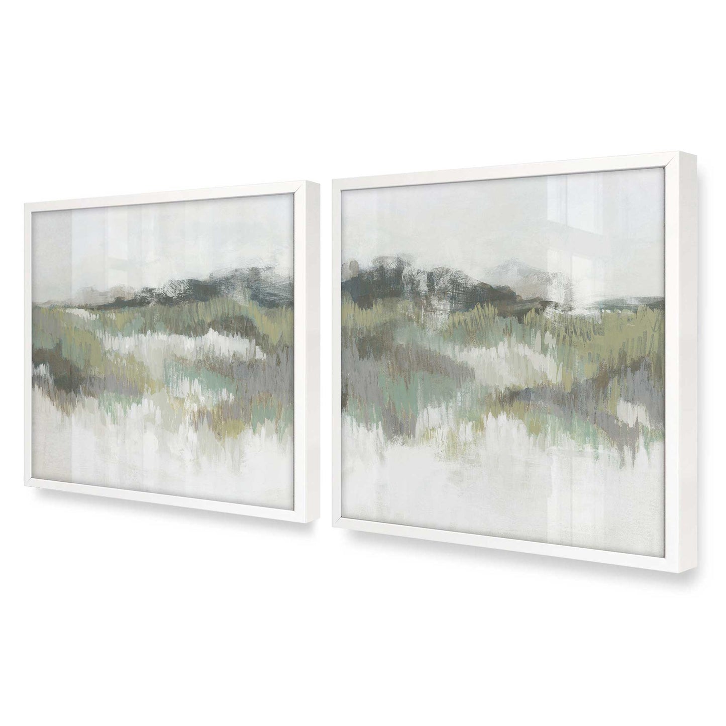 [Color:Opaque White], Picture of art in an Opaque White frame at an angle