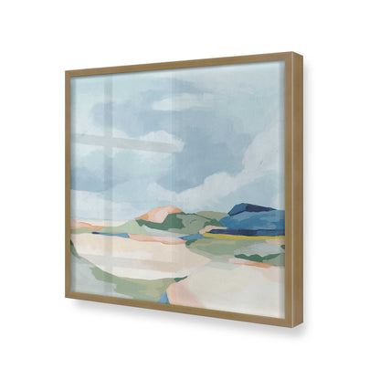 [Color:Brushed Gold], Picture of art in a Brushed Gold frame at an angle