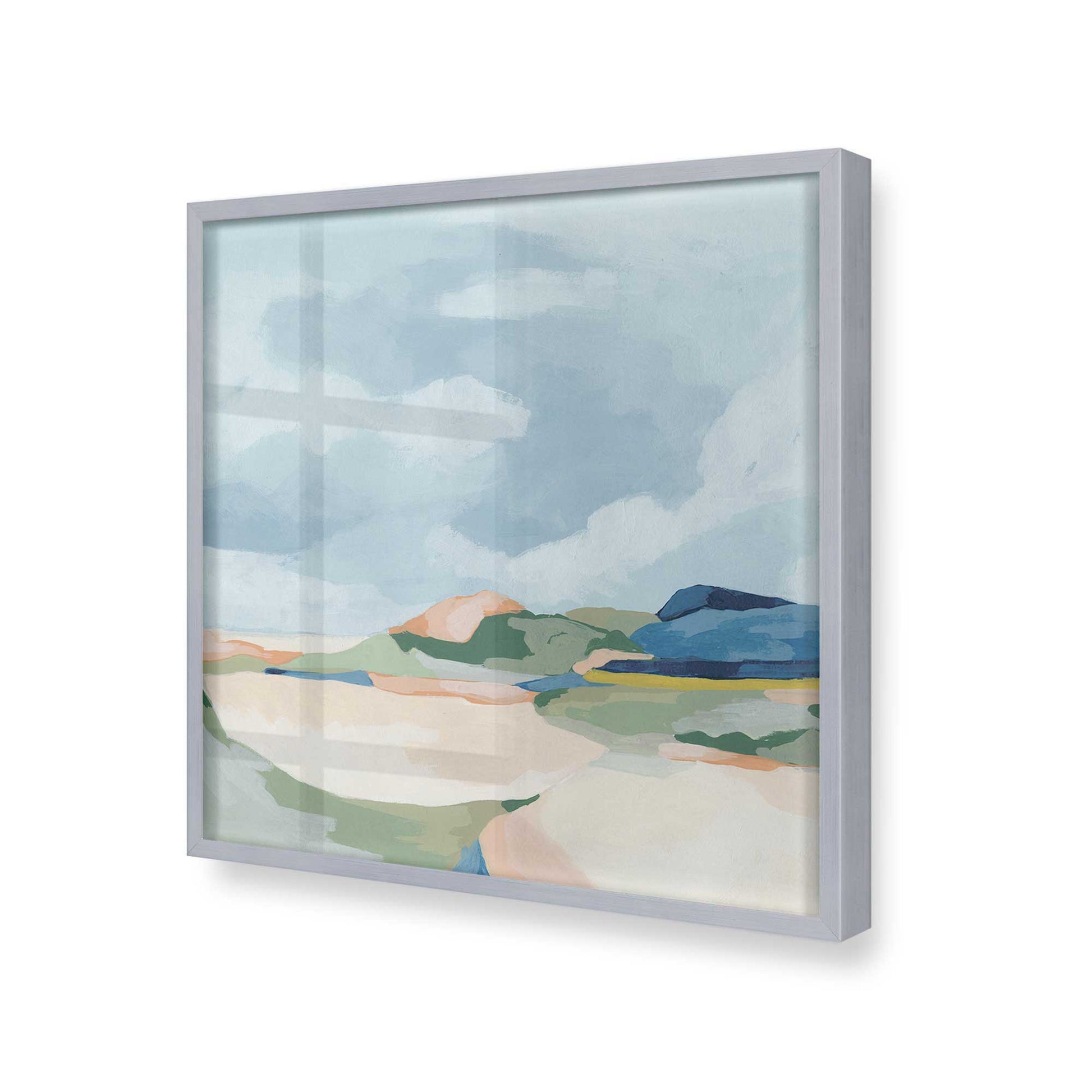 [Color:Polished Chrome], Picture of art in a Polished Chrome frame at an angle