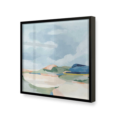 [Color:Satin Black], Picture of art in a Satin Black frame at an angle