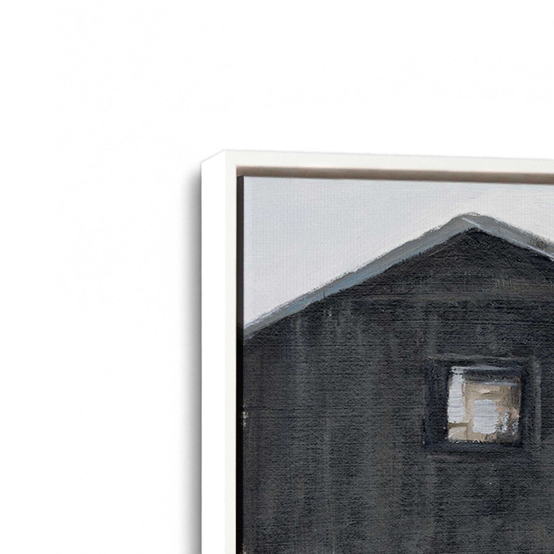 [Color:Opaque White], Picture of art in a White frame at an angle