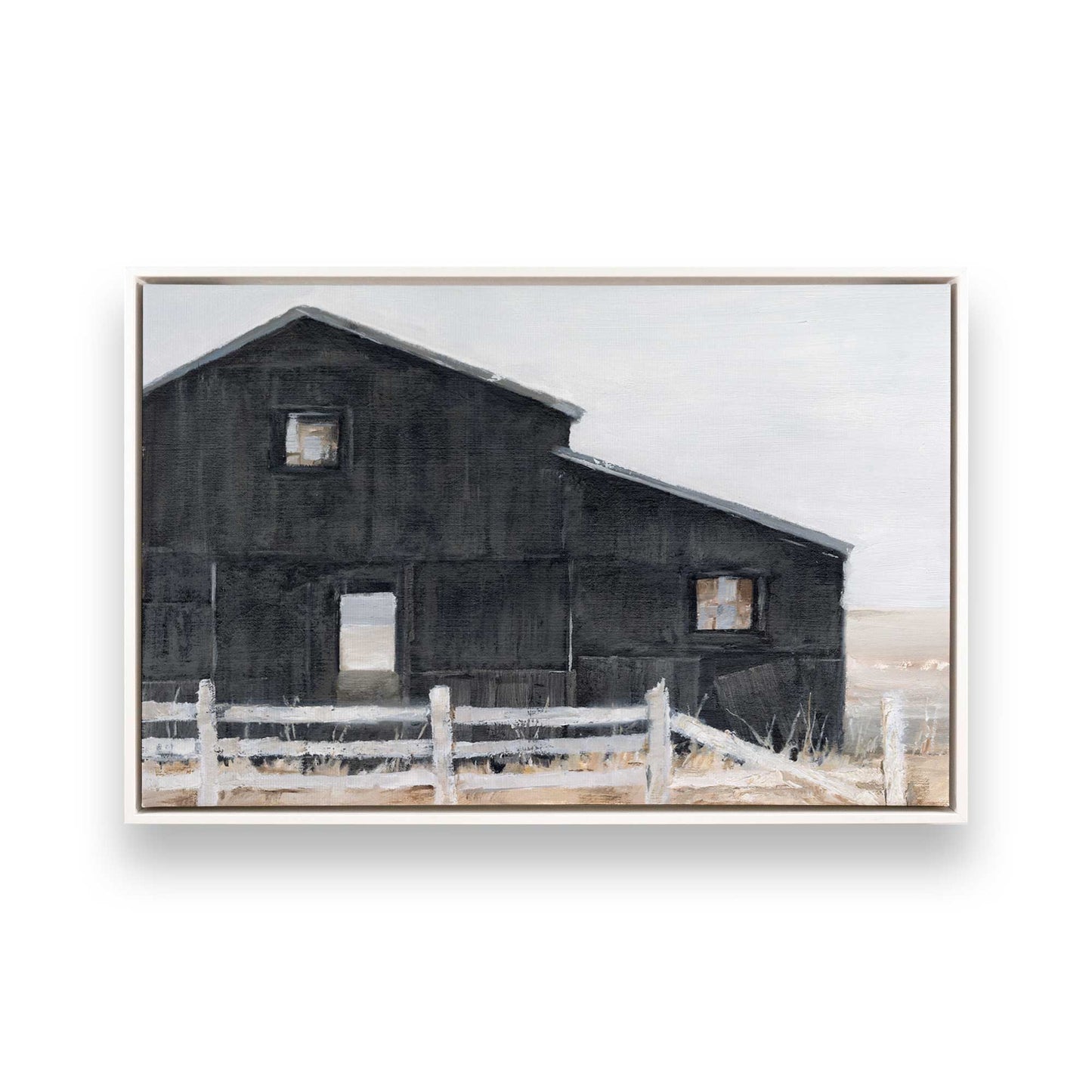 [Color:Opaque White], Picture of art in a White frame