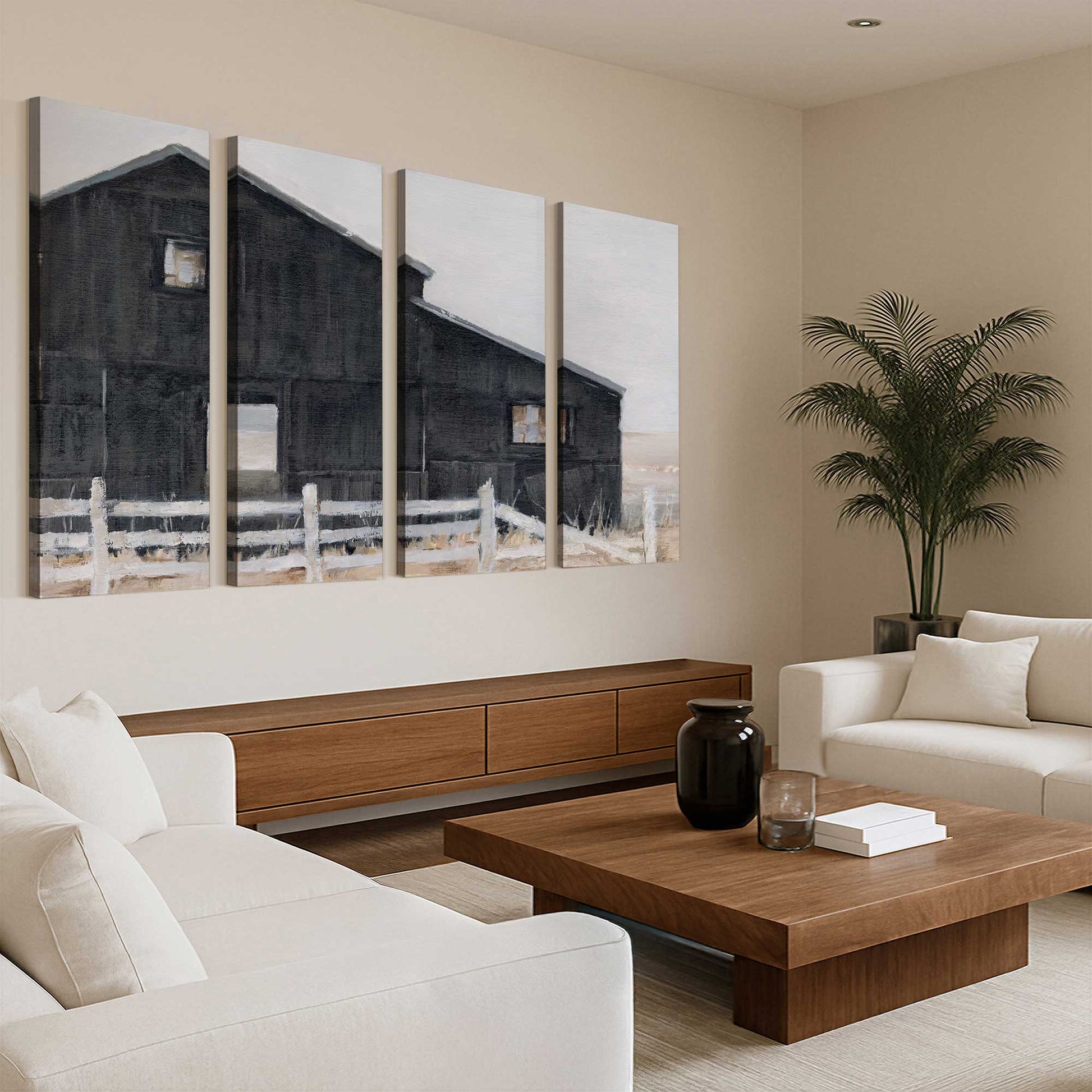 [Color:Stretched Canvas], Picture of art in a room