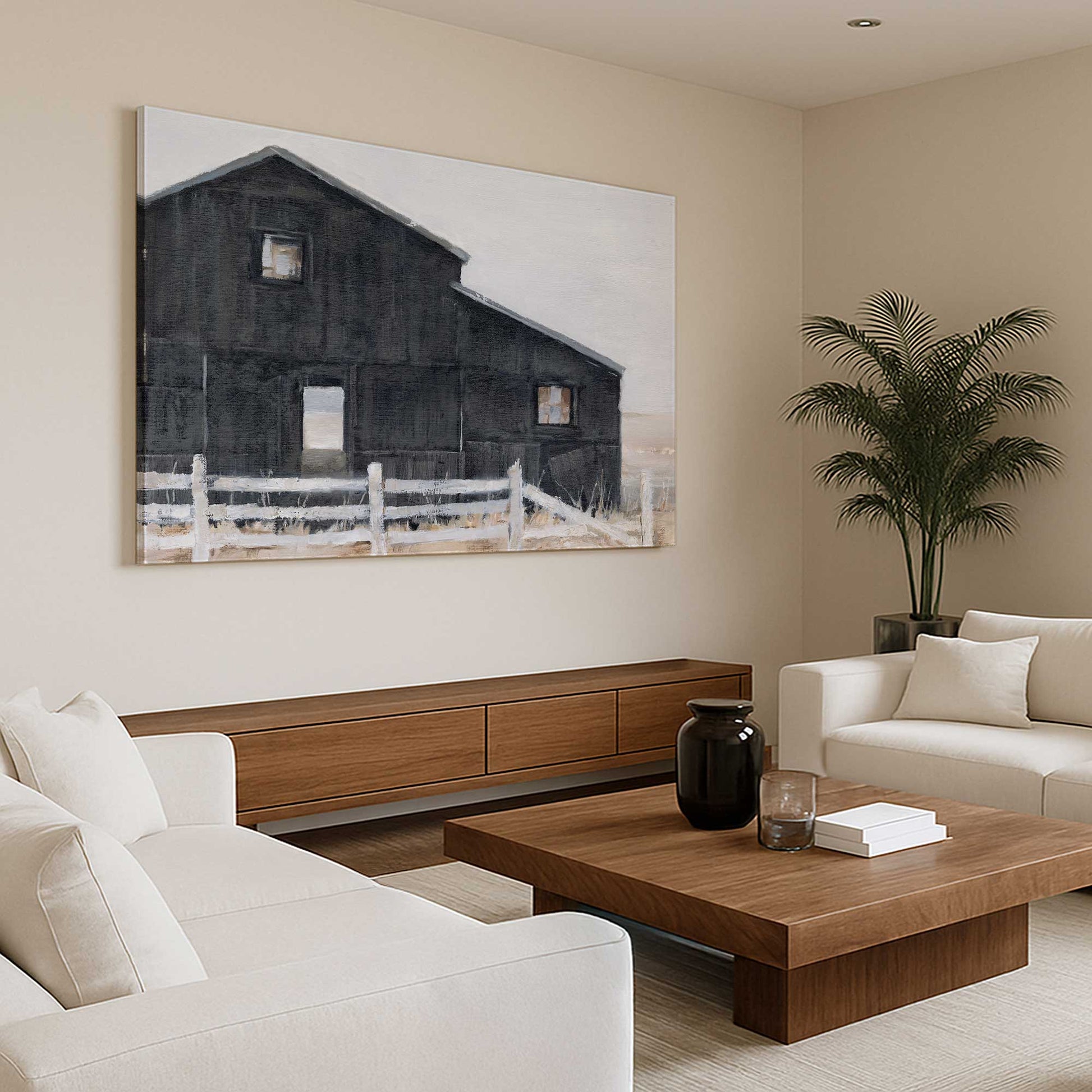 [Color:Stretched Canvas], Picture of art in a room