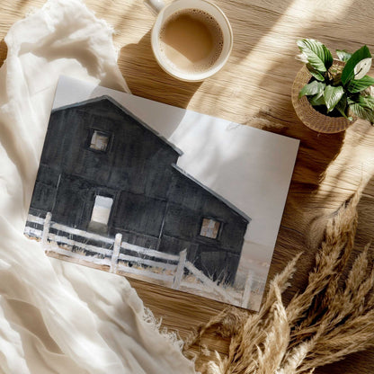 Weathered Black Barn I Print