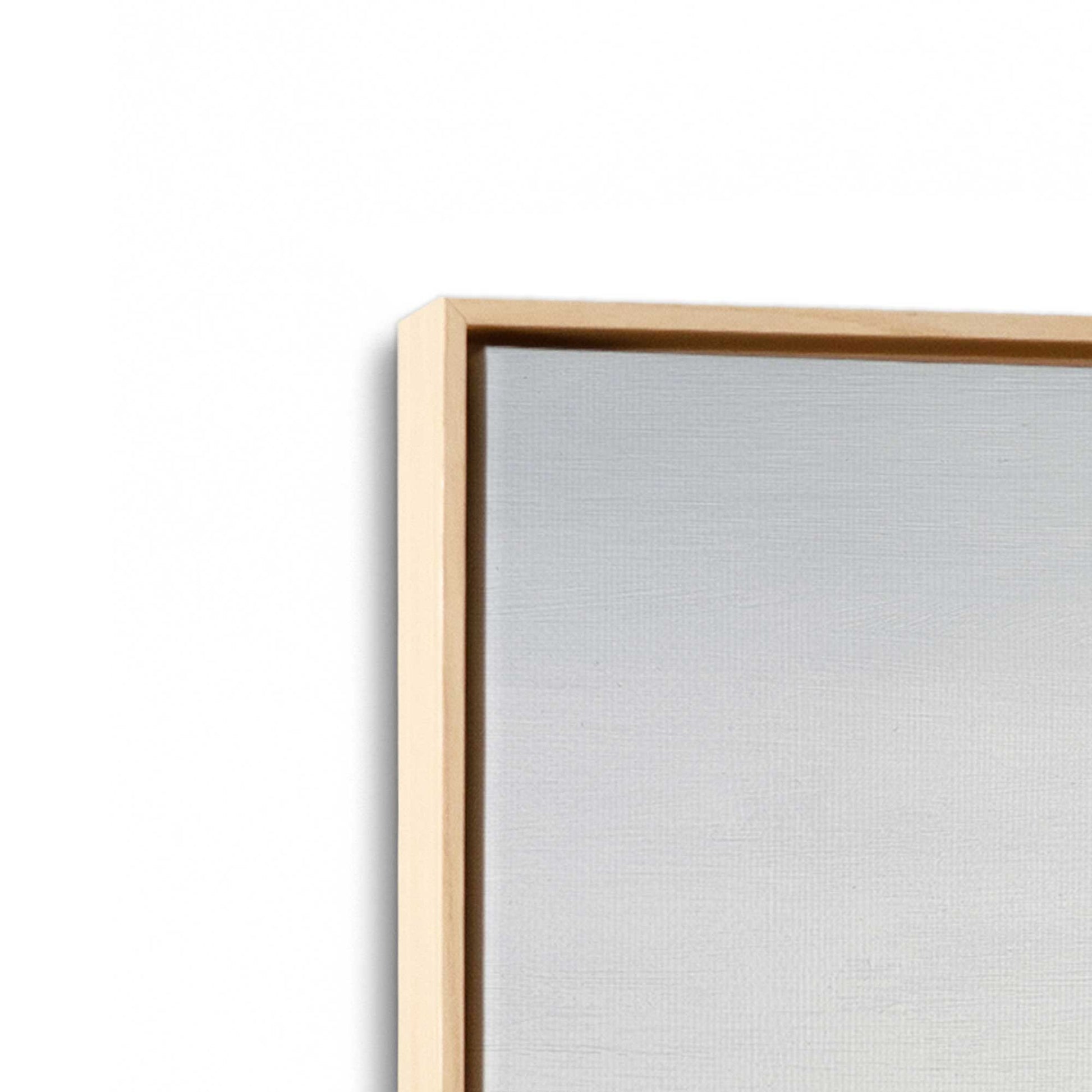 [Color:American Maple], Picture of art in a American Maple frame at an angle