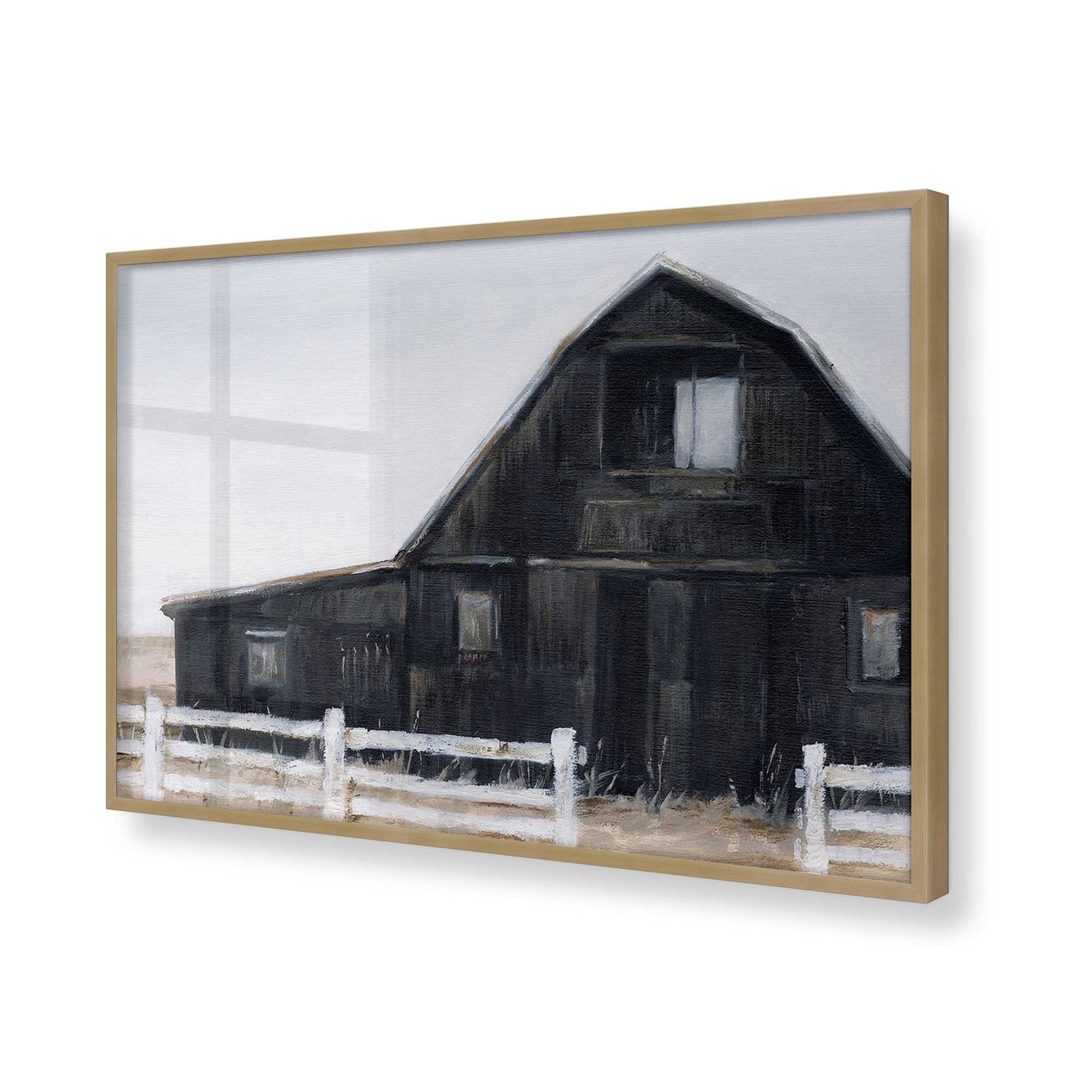 [Color:Brushed Gold], Picture of art in a Brushed Gold frame of the corner