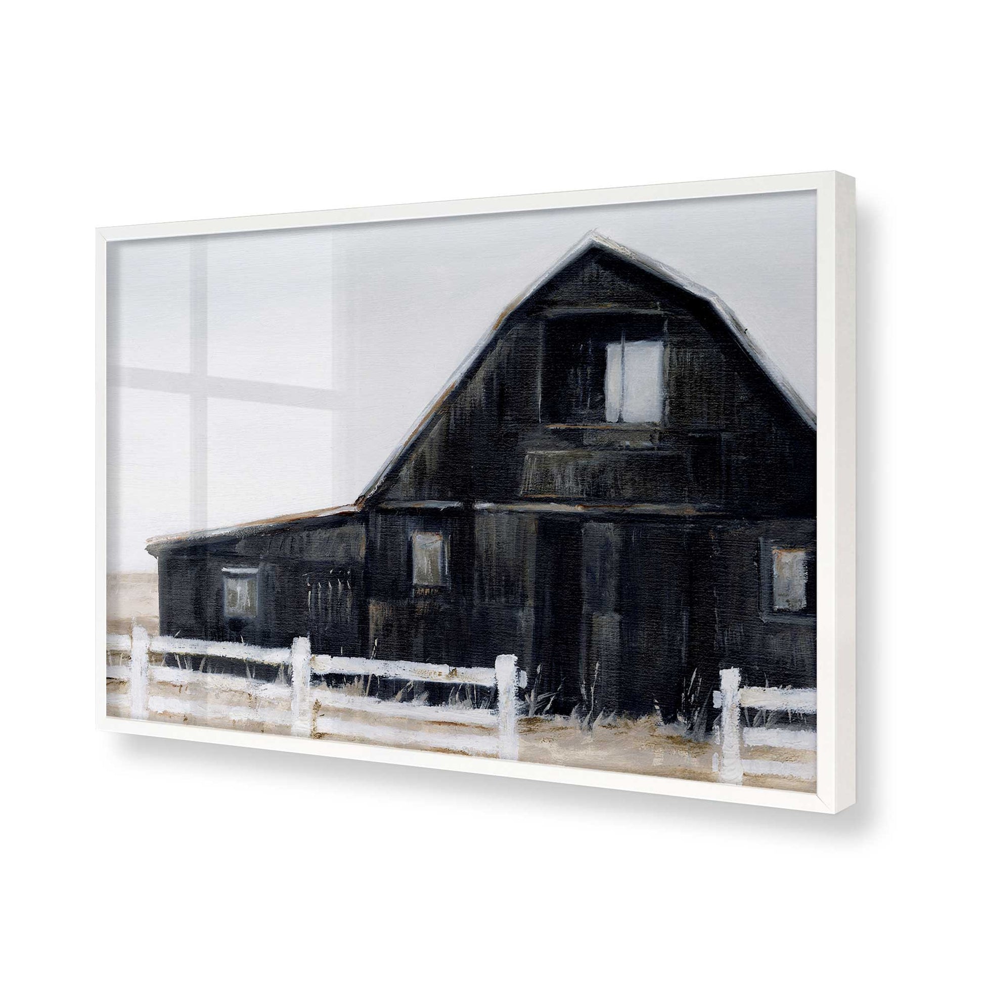 [Color:Opaque White], Picture of art in a Opaque White frame of the corner