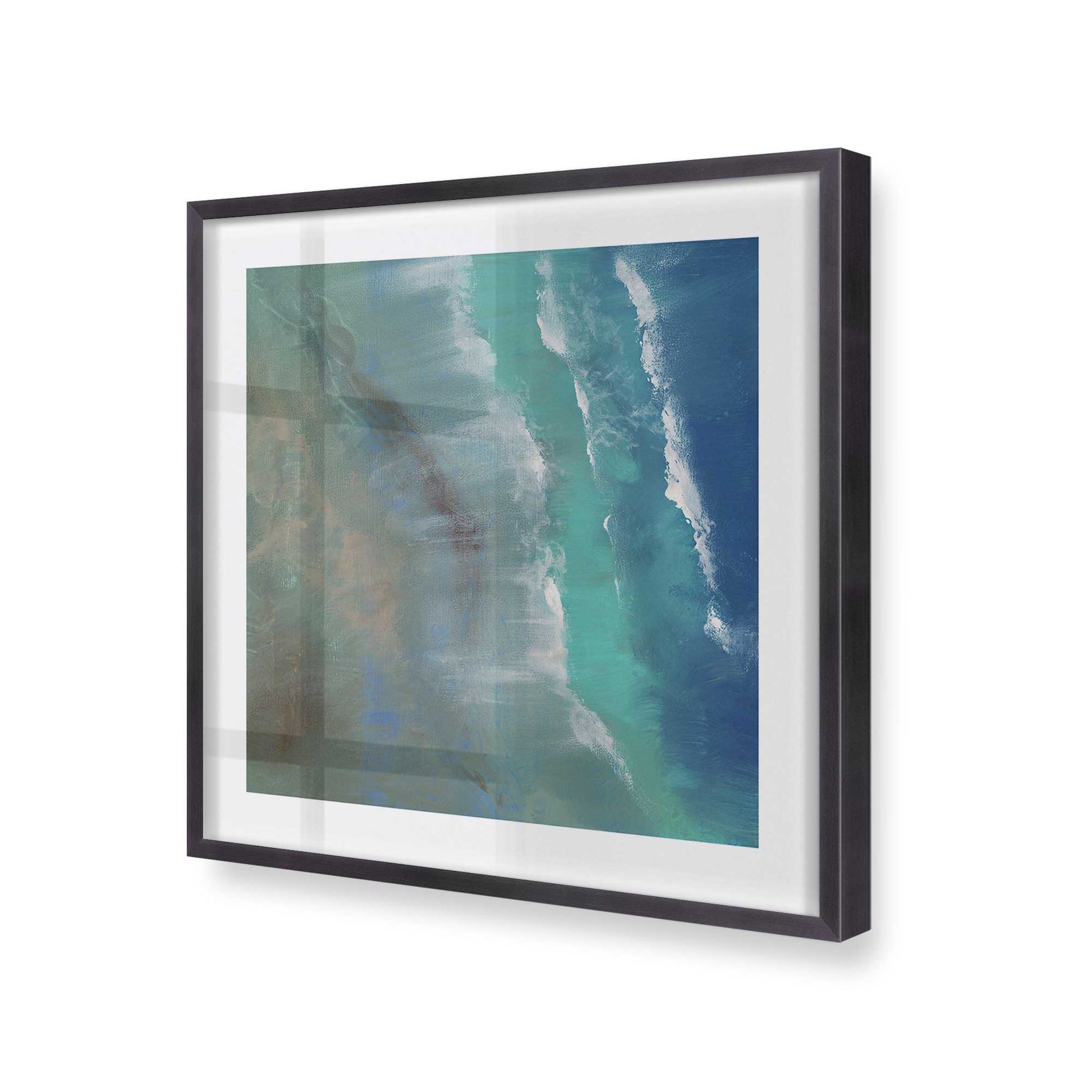 [Color:Weathered Zinc], Picture of art in a Weathered Zinc frame at an angle