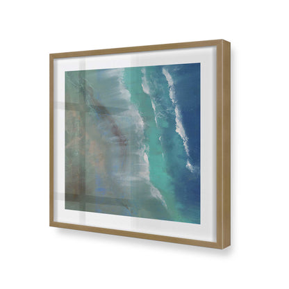 [Color:Brushed Gold], Picture of art in a Brushed Gold frame at an angle