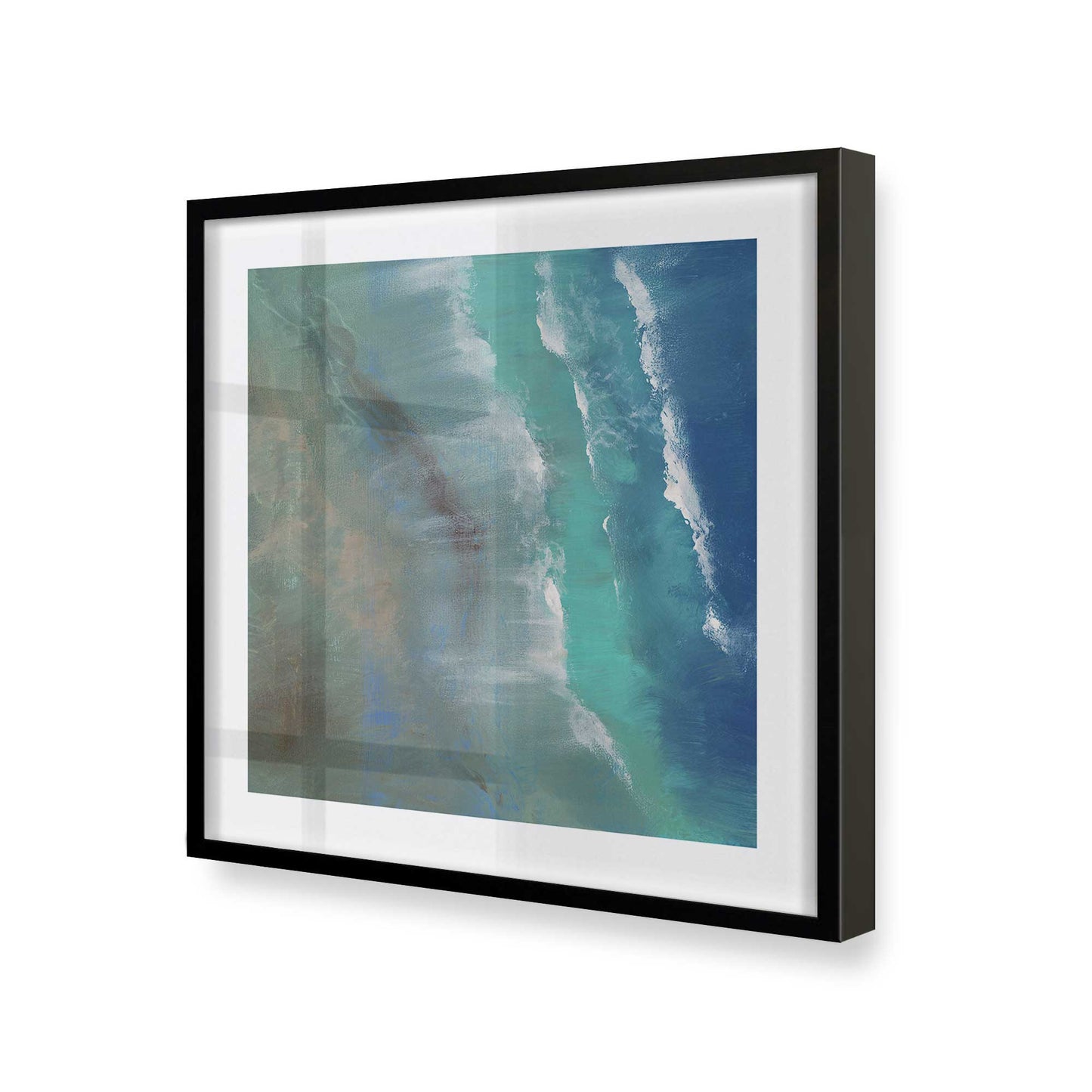 [Color:Satin Black], Picture of art in a Satin Black frame at an angle