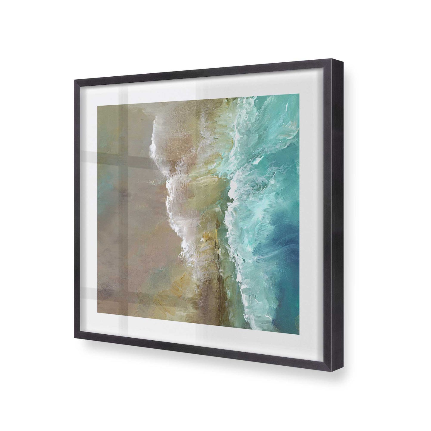 [Color:Weathered Zinc], Picture of art in a Weathered Zinc frame at an angle