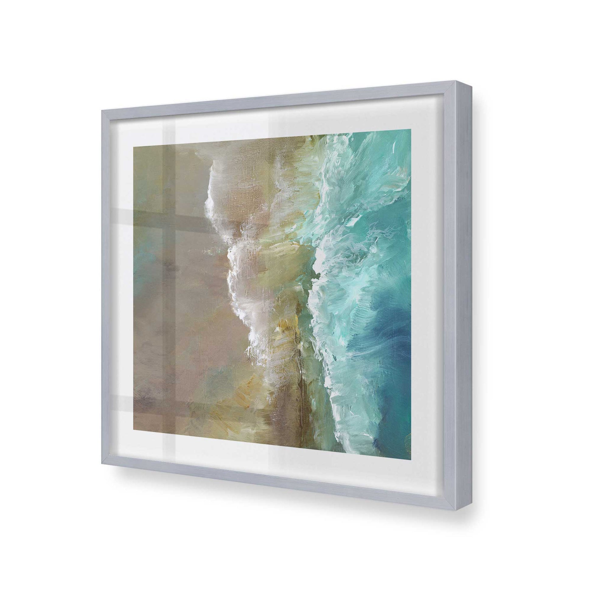 [Color:Polished Chrome], Picture of art in a Polished Chrome frame at an angle