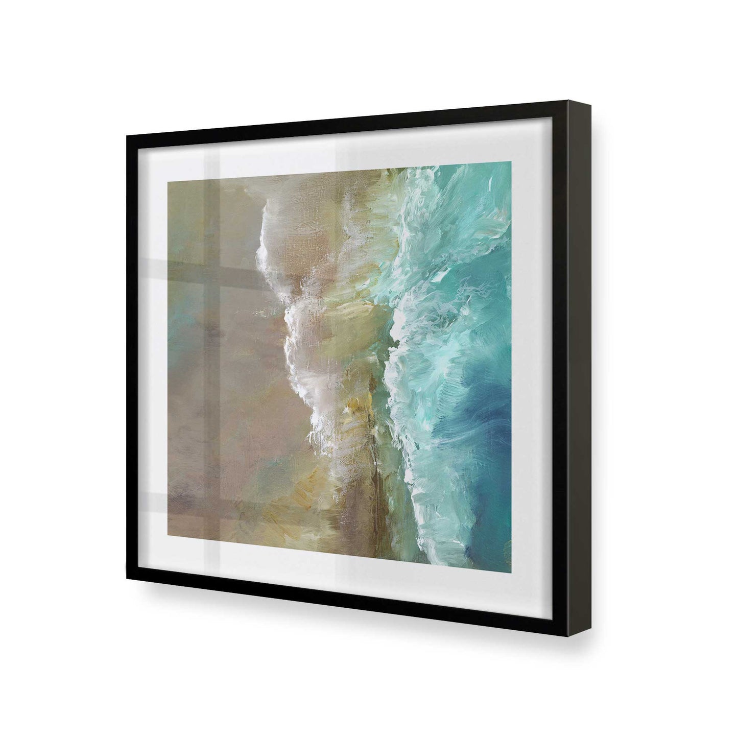 [Color:Satin Black], Picture of art in a Satin Black frame at an angle