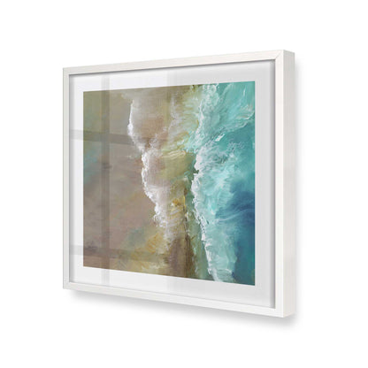 [Color:Opaque White], Picture of art in a Opaque White frame at an angle