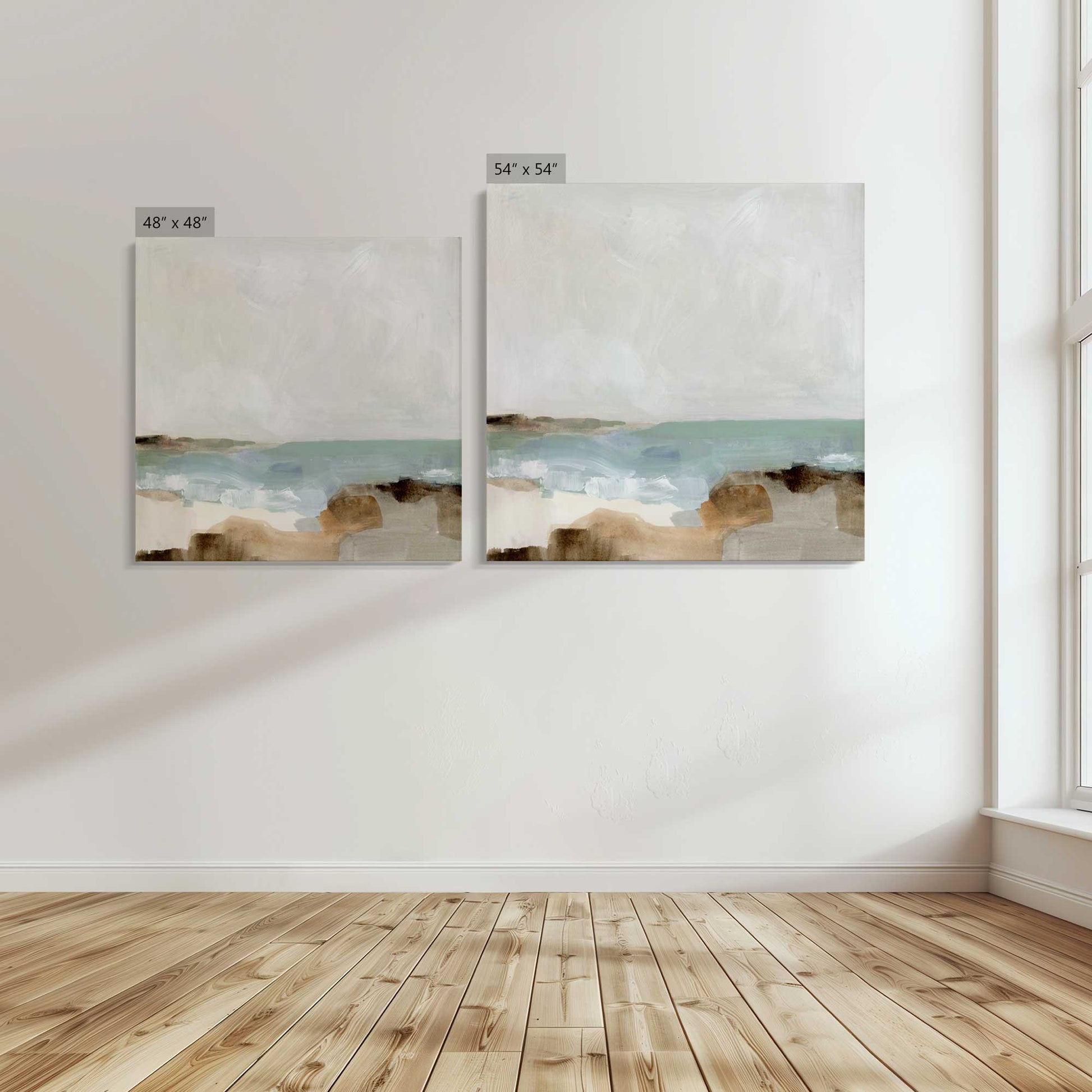 [Color:Stretched Canvas], Image showing the size comparisons