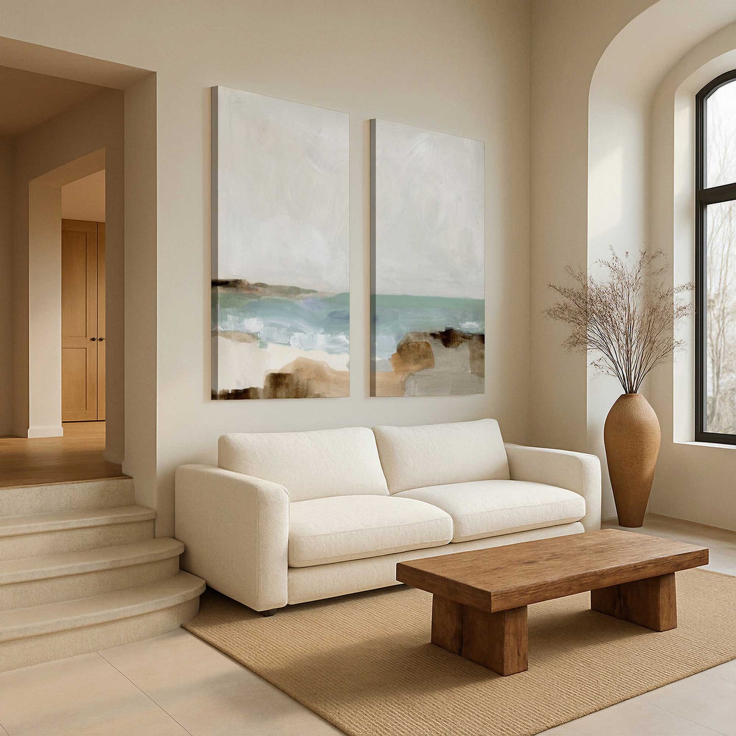 [Color:Stretched Canvas], Picture of art in a room