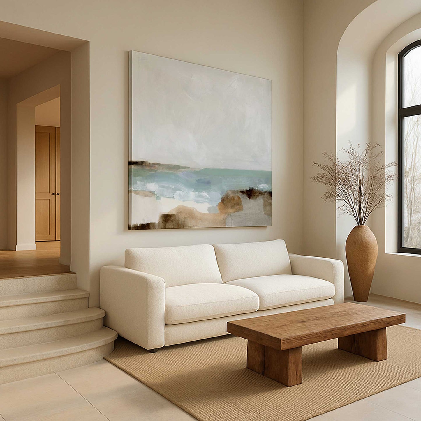 [Color:Stretched Canvas], Picture of art in a room