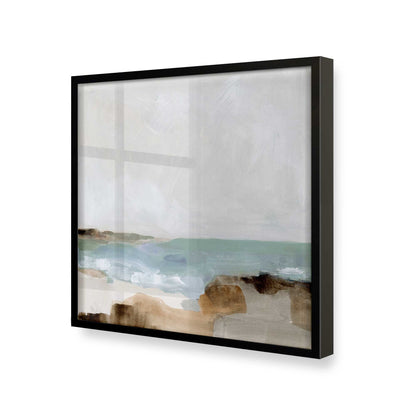 [Color:Satin Black], Picture of art in a Satin Black frame at an angle