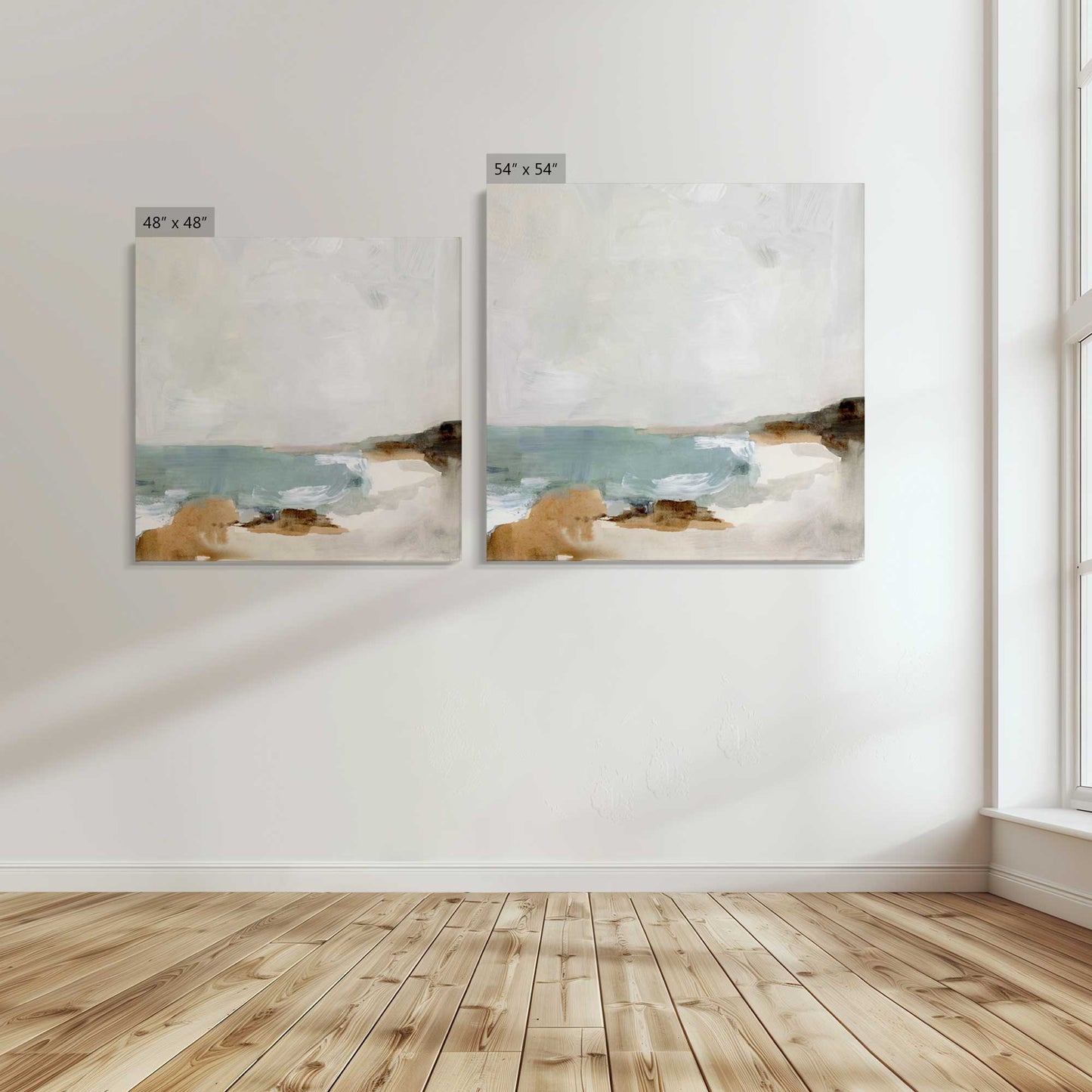 [Color:Stretched Canvas], Image showing the size comparisons