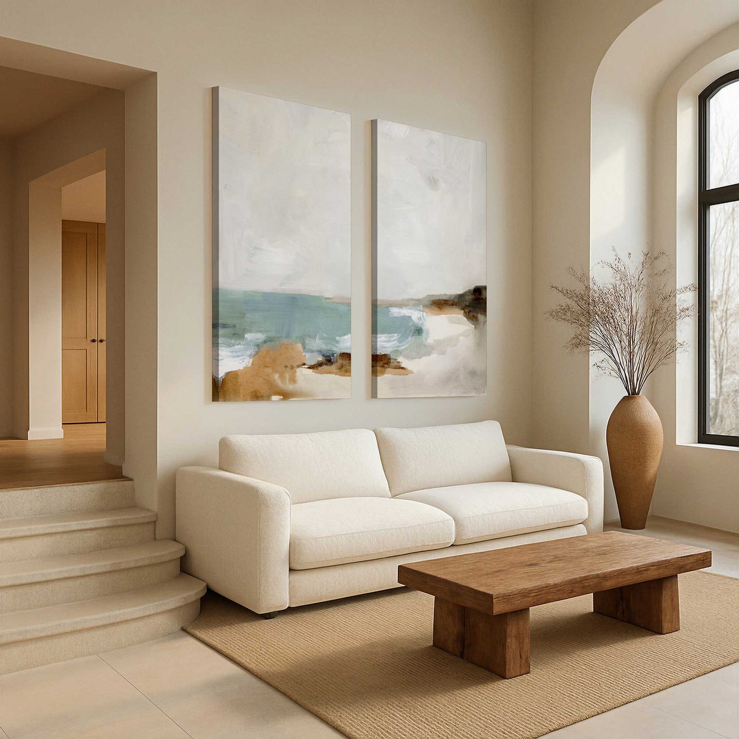 [Color:Stretched Canvas], Picture of art in a room