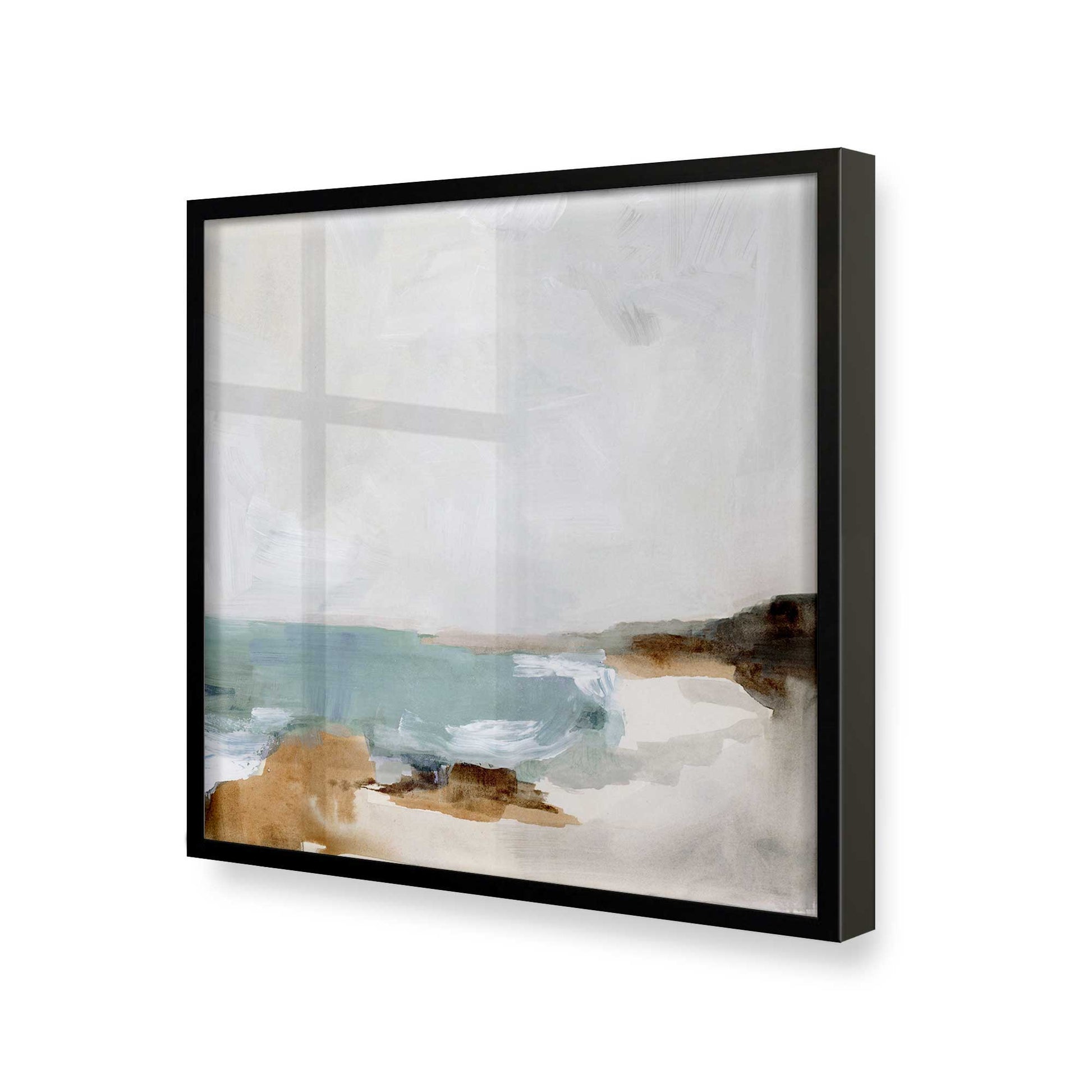 [Color:Satin Black], Picture of art in a Satin Black frame at an angle