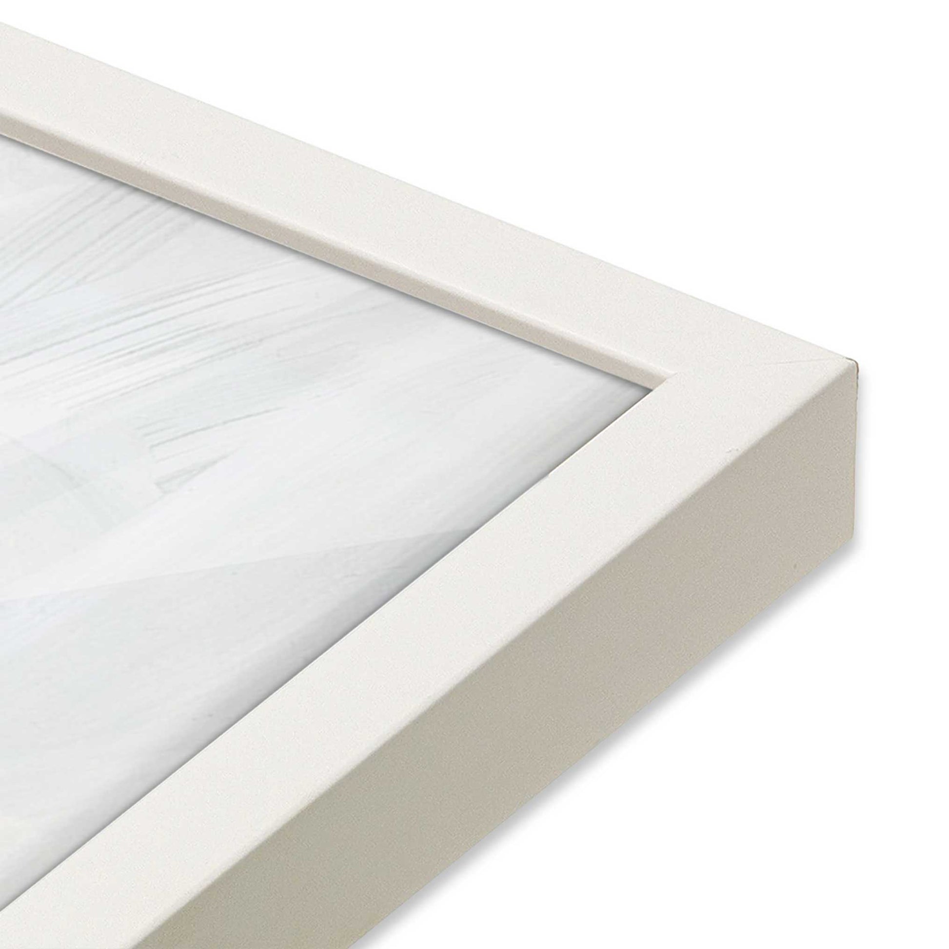 [Color:Opaque White], Picture of art in a Opaque White frame of the corner