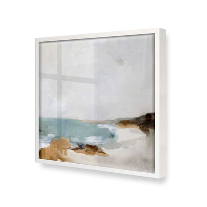 [Color:Opaque White], Picture of art in a Opaque White frame at an angle