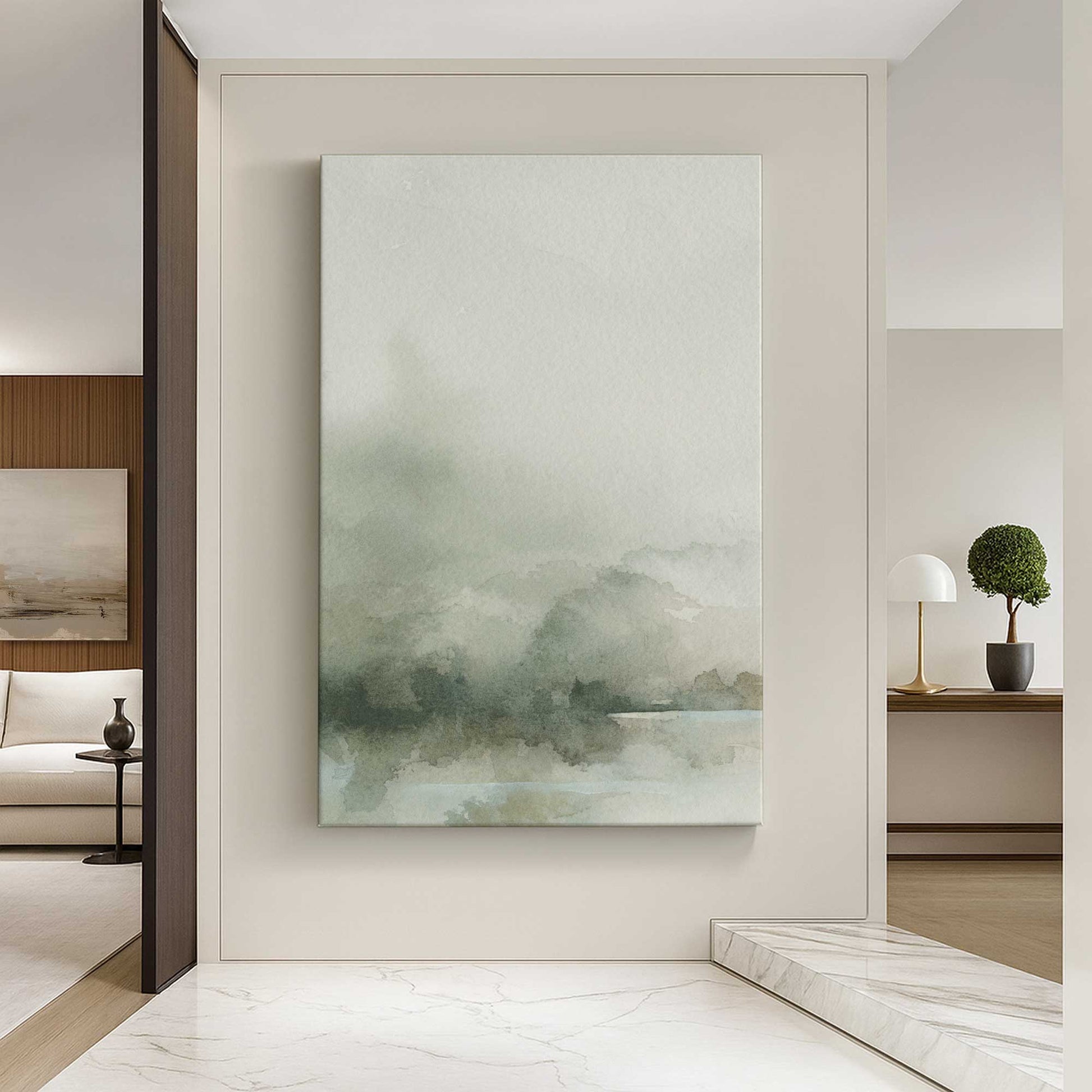 [Color:Stretched Canvas], Picture of art in a room
