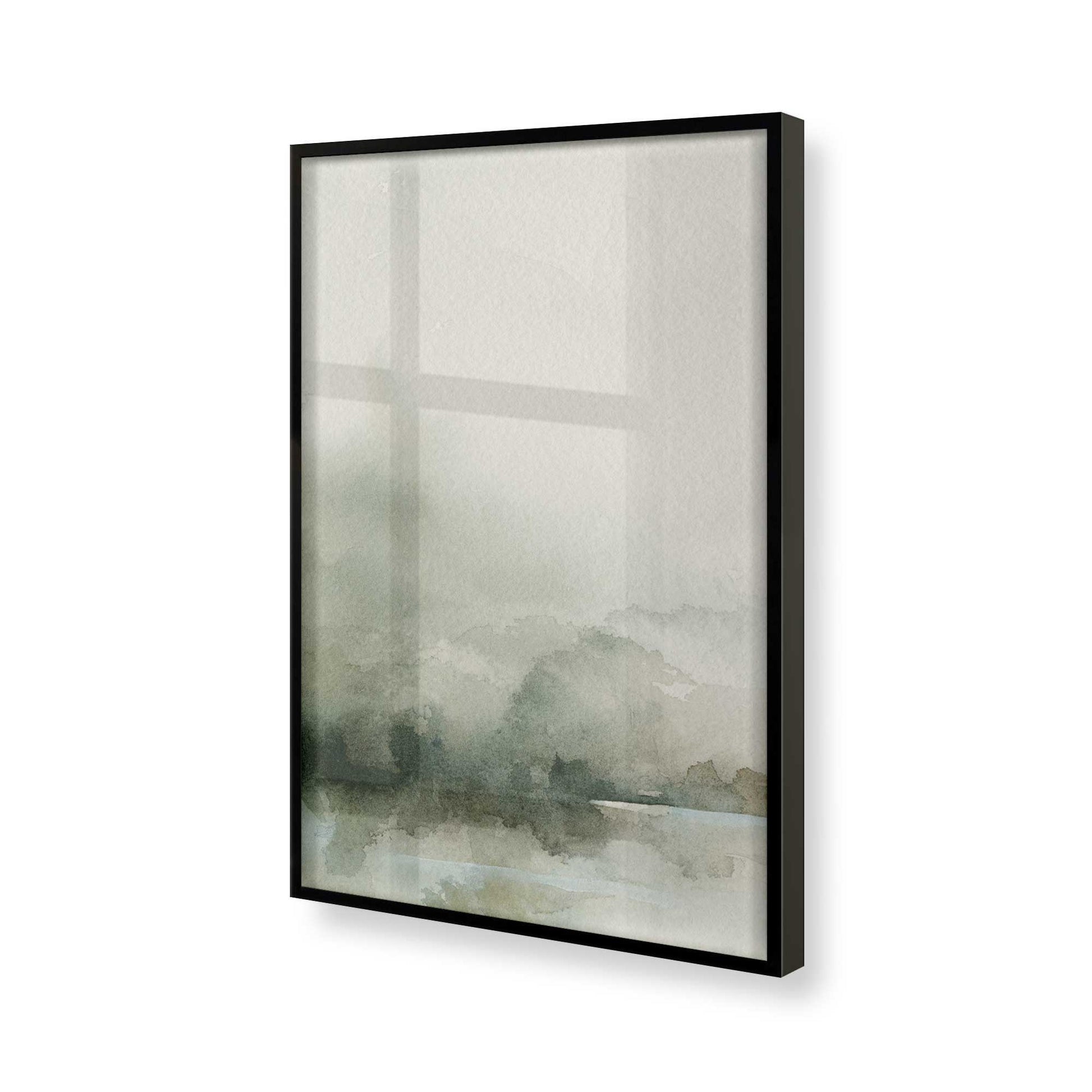 [Color:Satin Black], Picture of art in a Satin Black frame of the corner