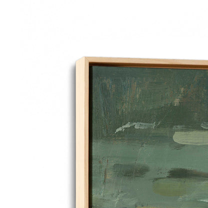[Color:American Maple], Picture of art in a American Maple frame at an angle