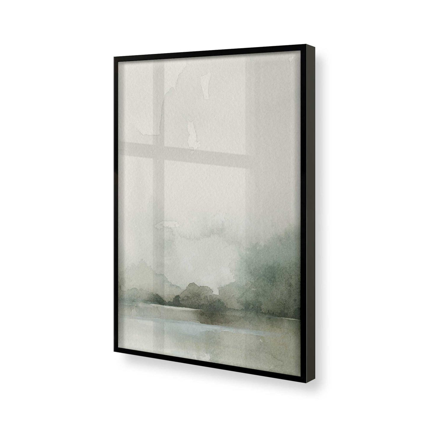 [Color:Satin Black], Picture of art in a Satin Black frame of the corner