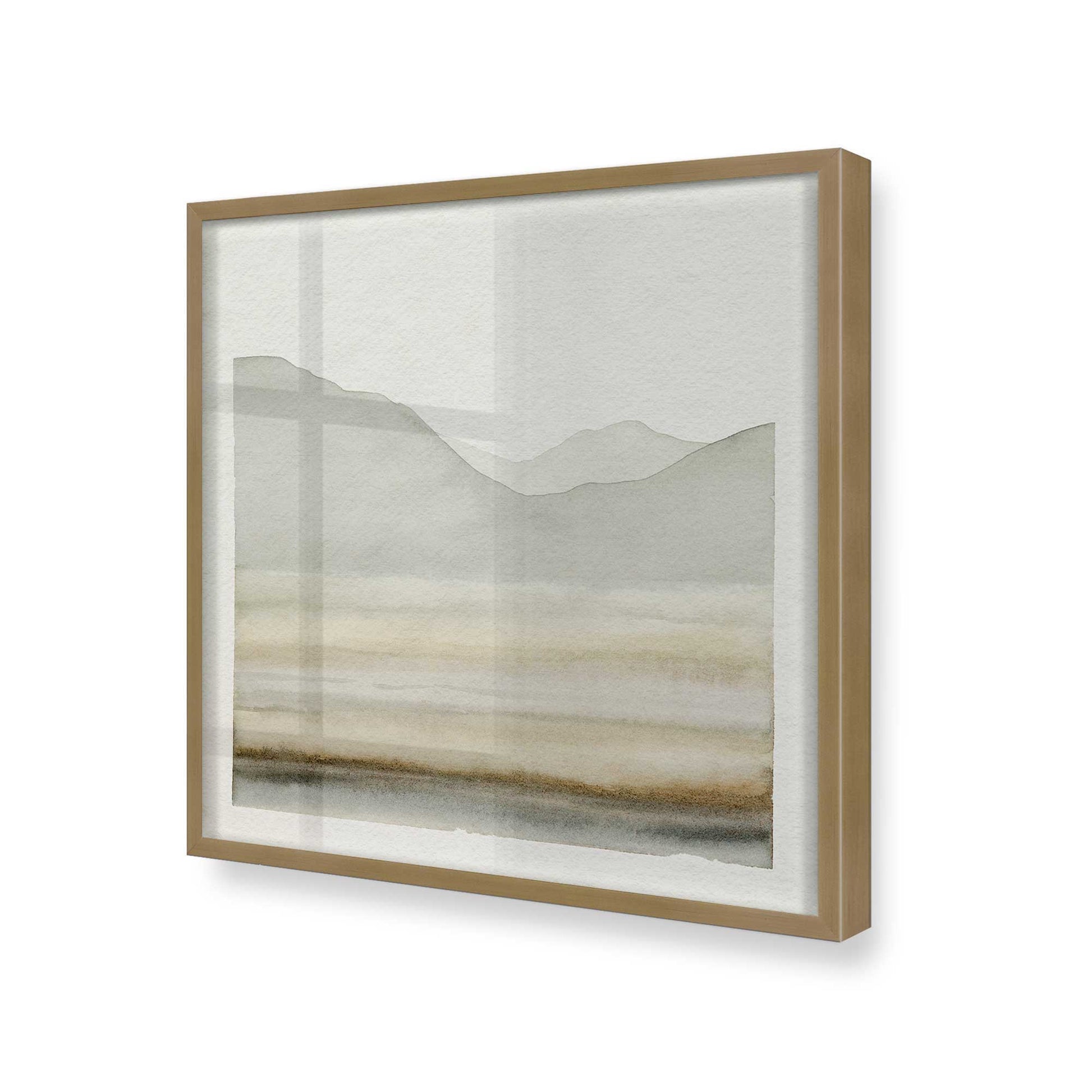 [Color:Brushed Gold], Picture of art in a Brushed Gold frame at an angle