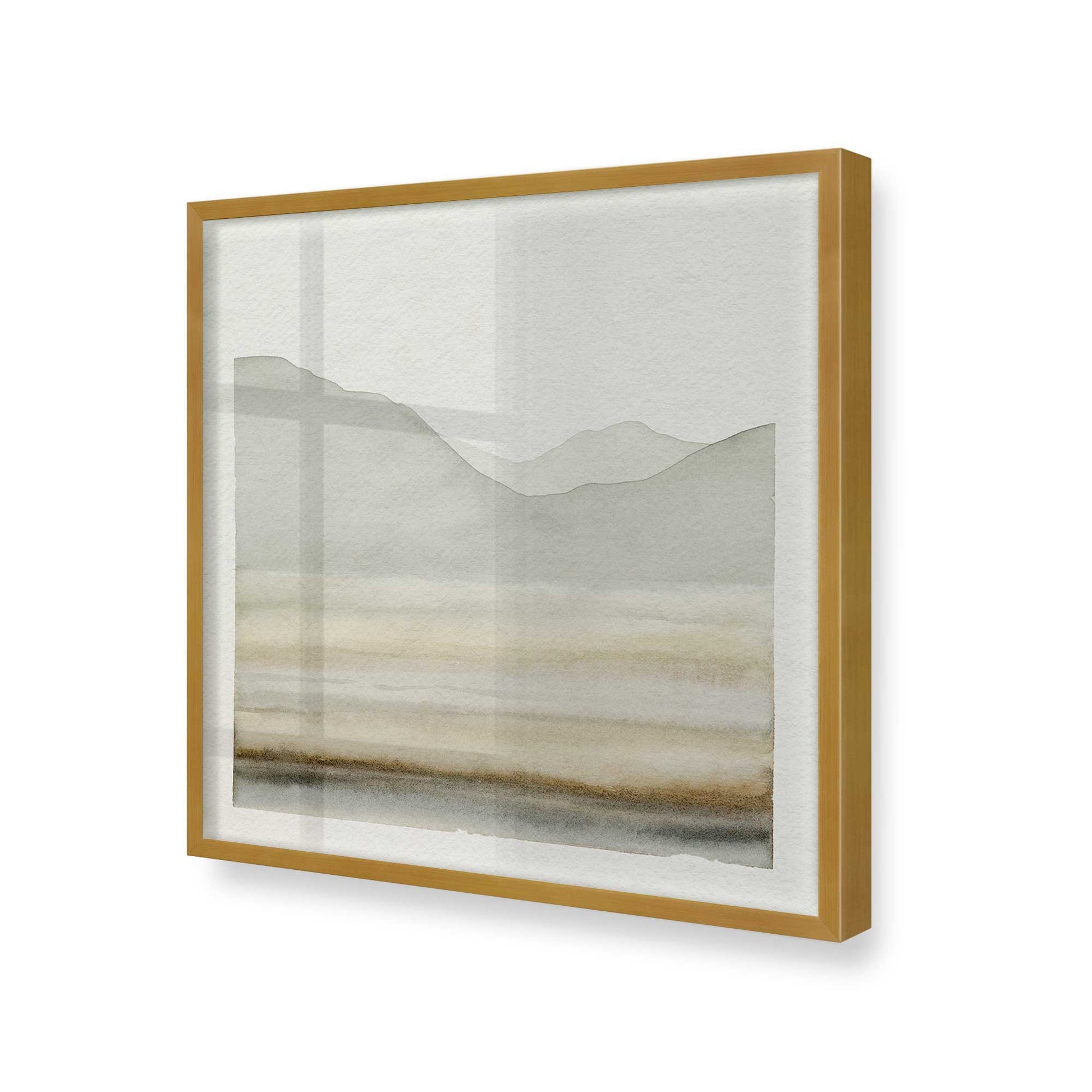 [Color:Polished Gold], Picture of art in a Polished Gold frame at an angle