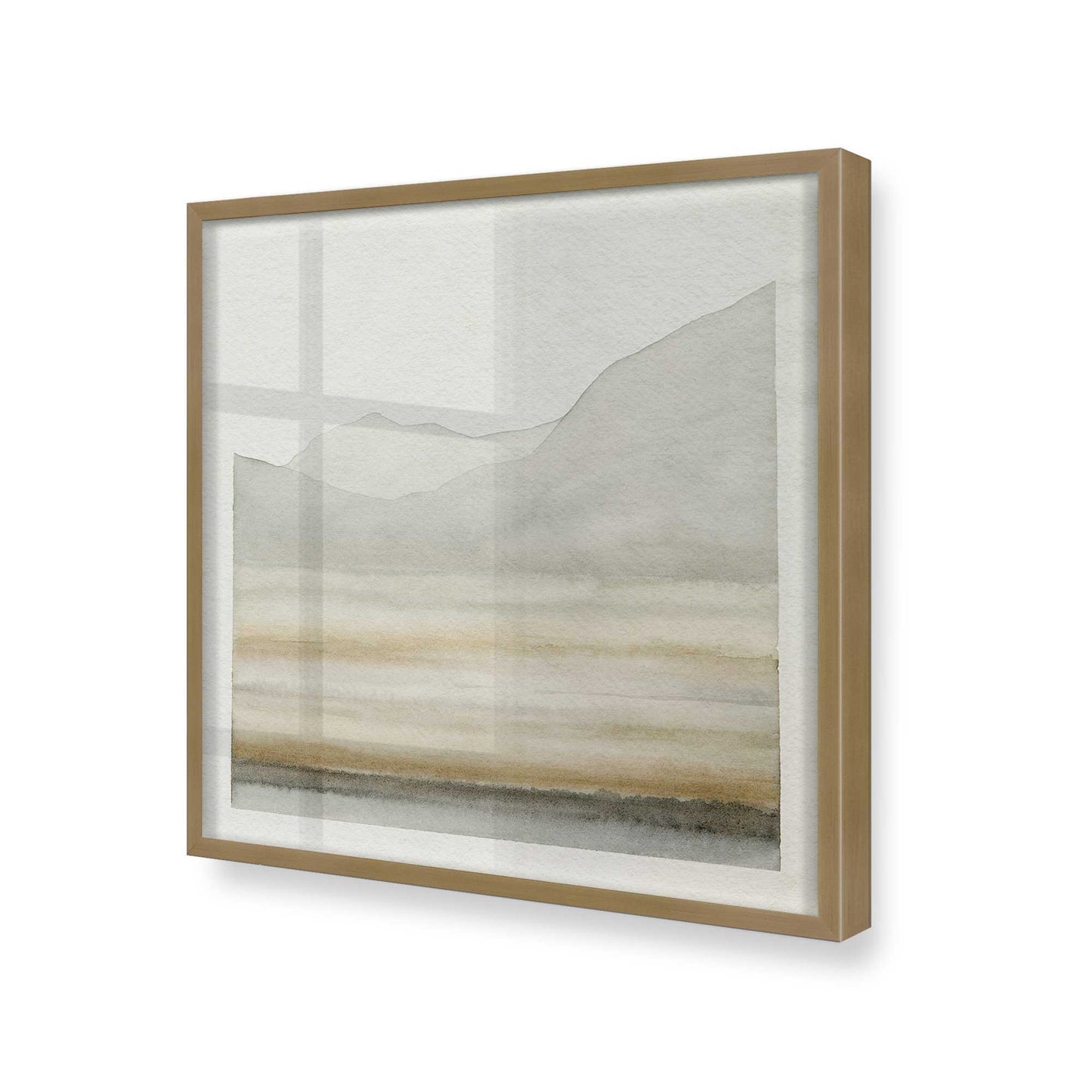 [Color:Brushed Gold], Picture of art in a Brushed Gold frame at an angle