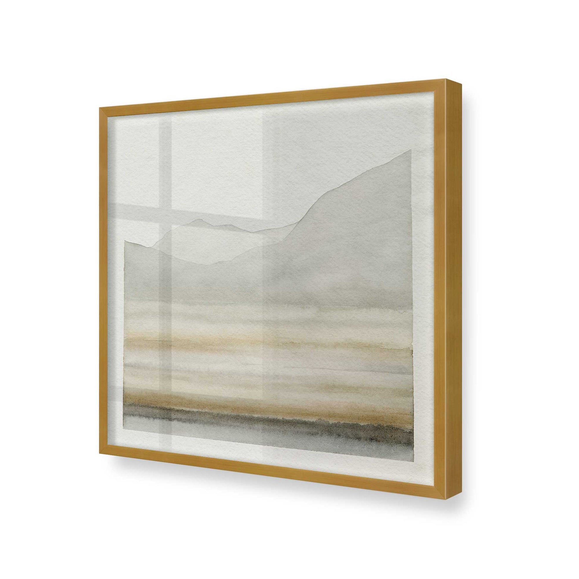 [Color:Polished Gold], Picture of art in a Polished Gold frame at an angle