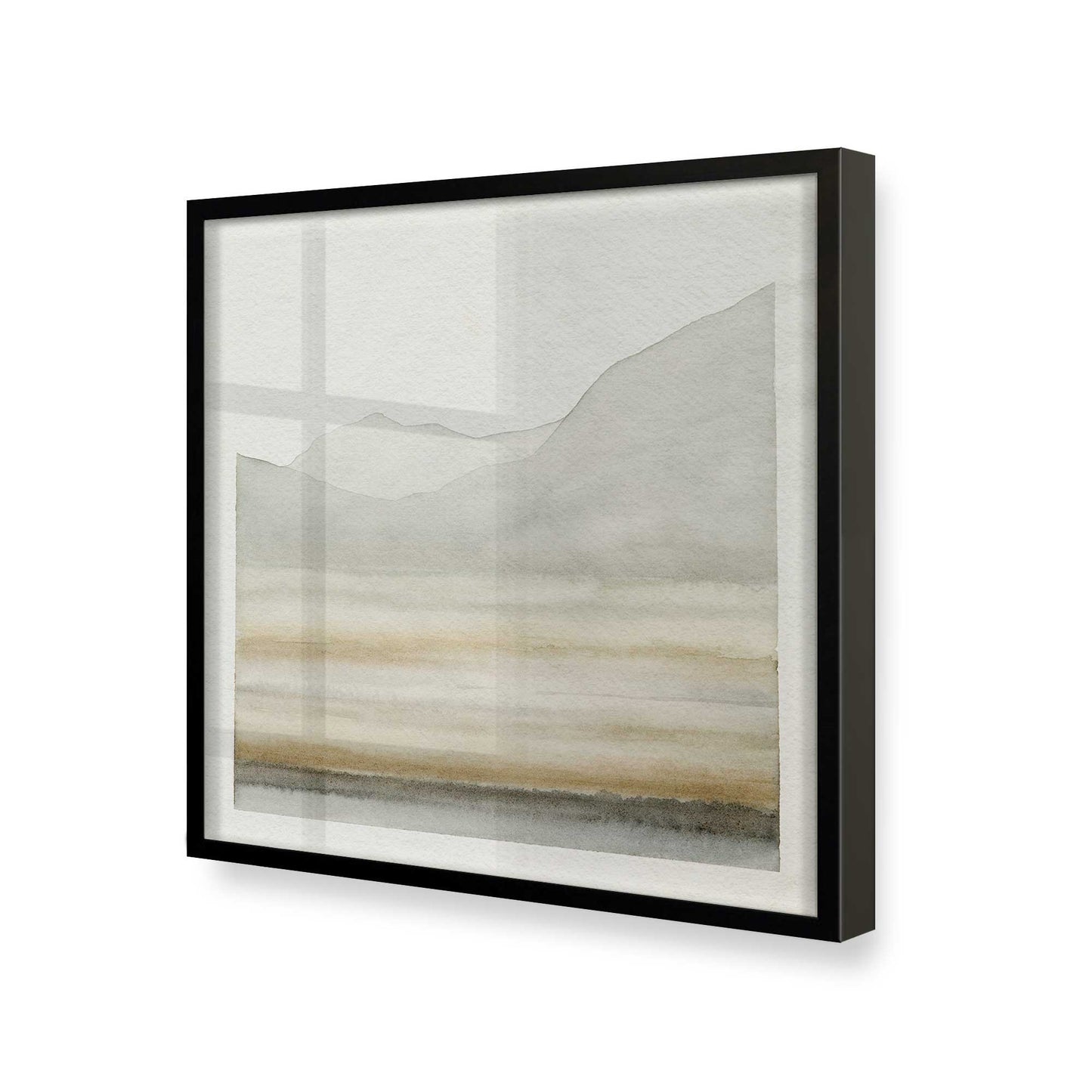 [Color:Satin Black], Picture of art in a Satin Black frame at an angle