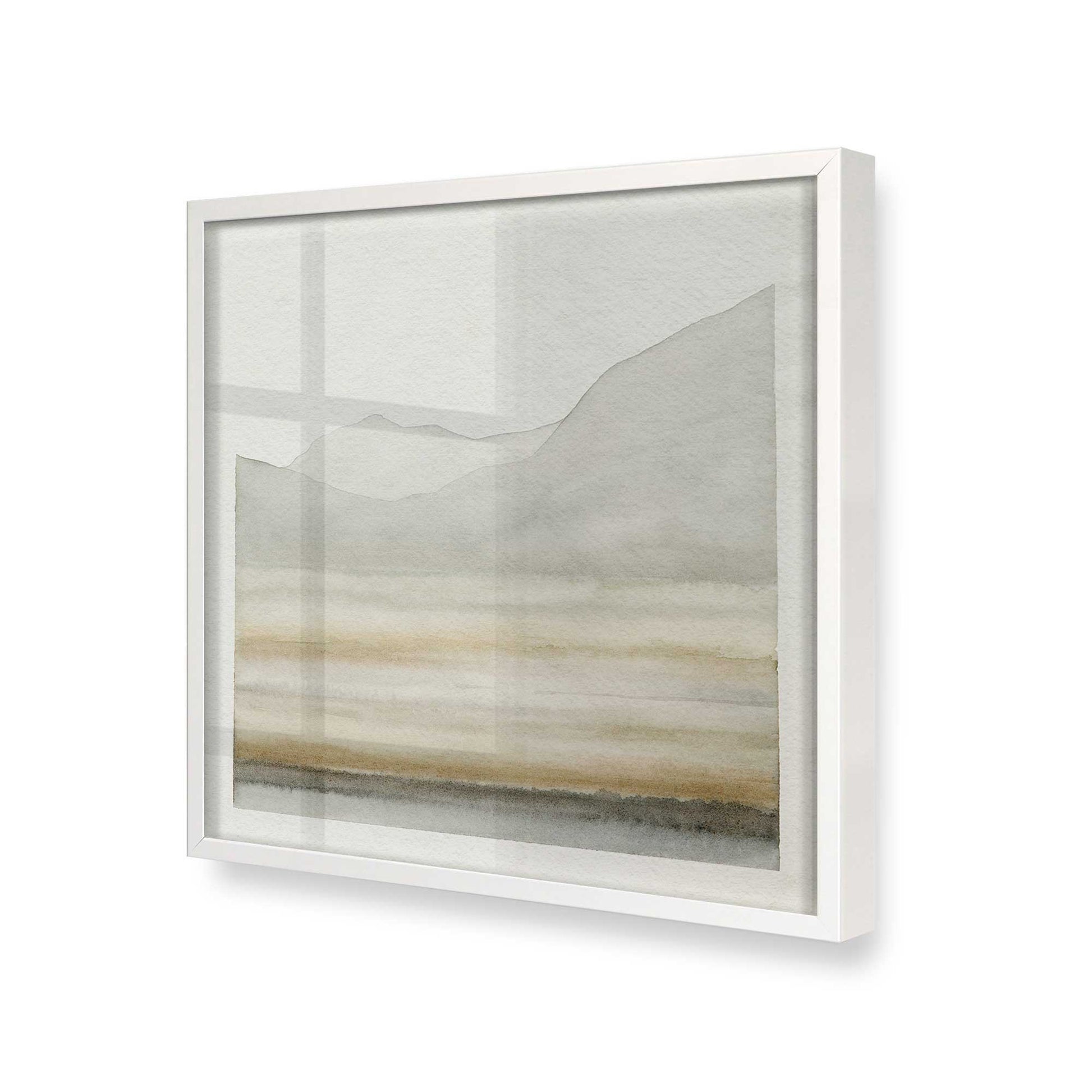 [Color:Opaque White], Picture of art in a Opaque White frame at an angle