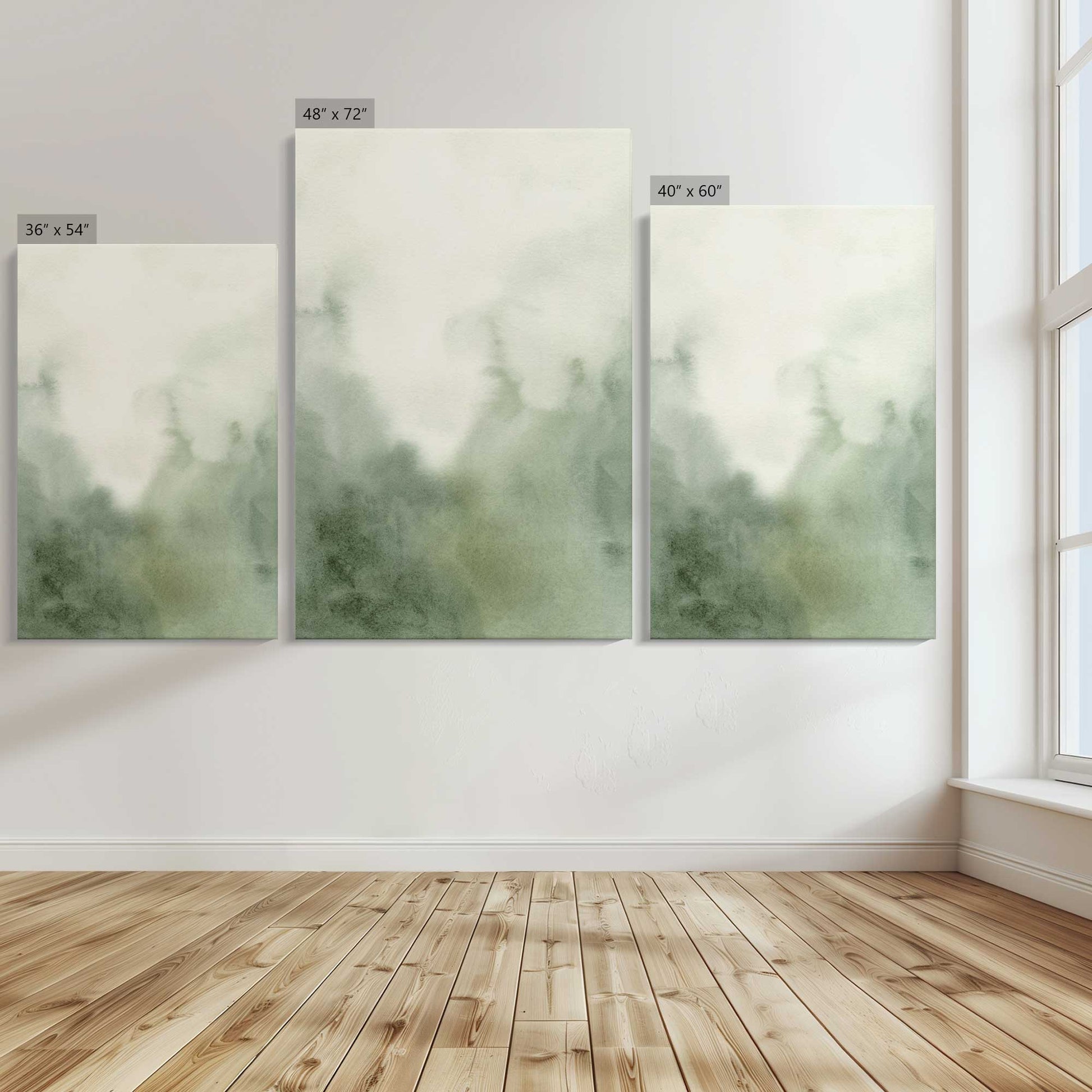 [Color:Stretched Canvas], Image showing the size comparisons