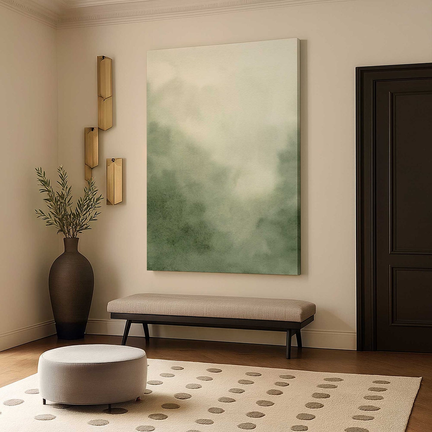 [Color:Stretched Canvas], Picture of art in a room
