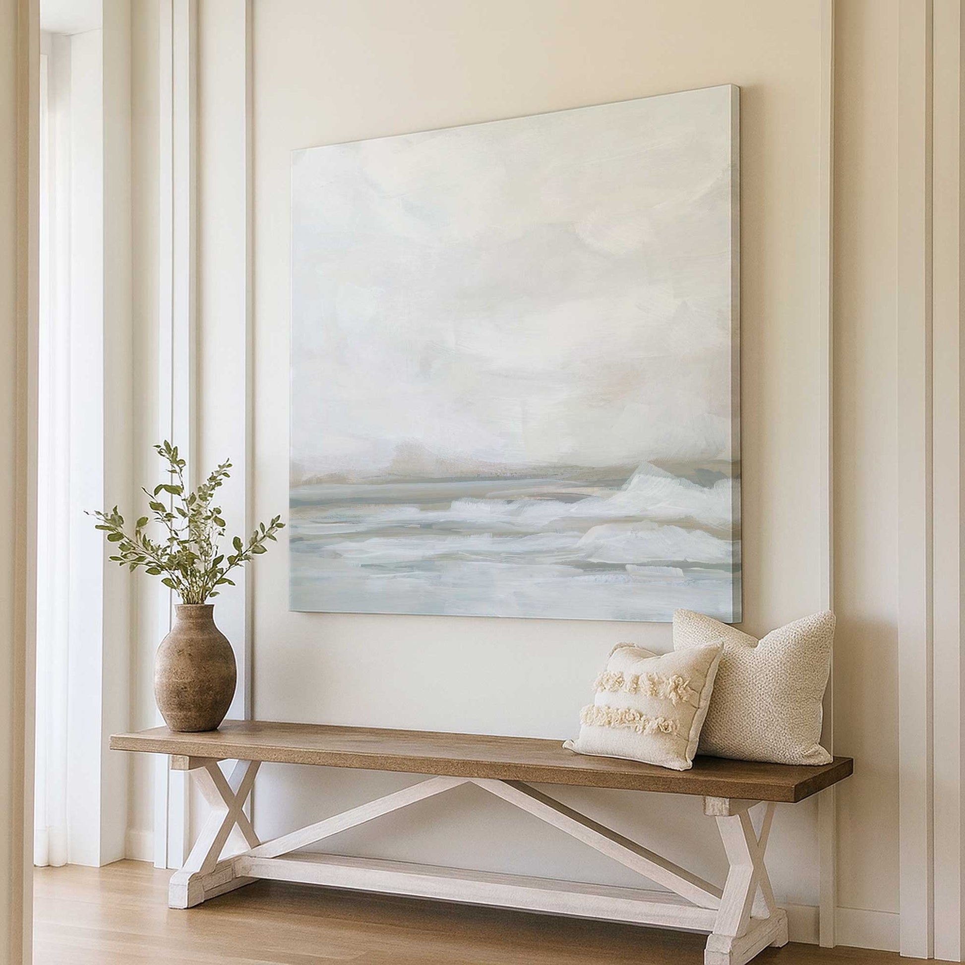 [Color:Stretched Canvas], Picture of art in a room