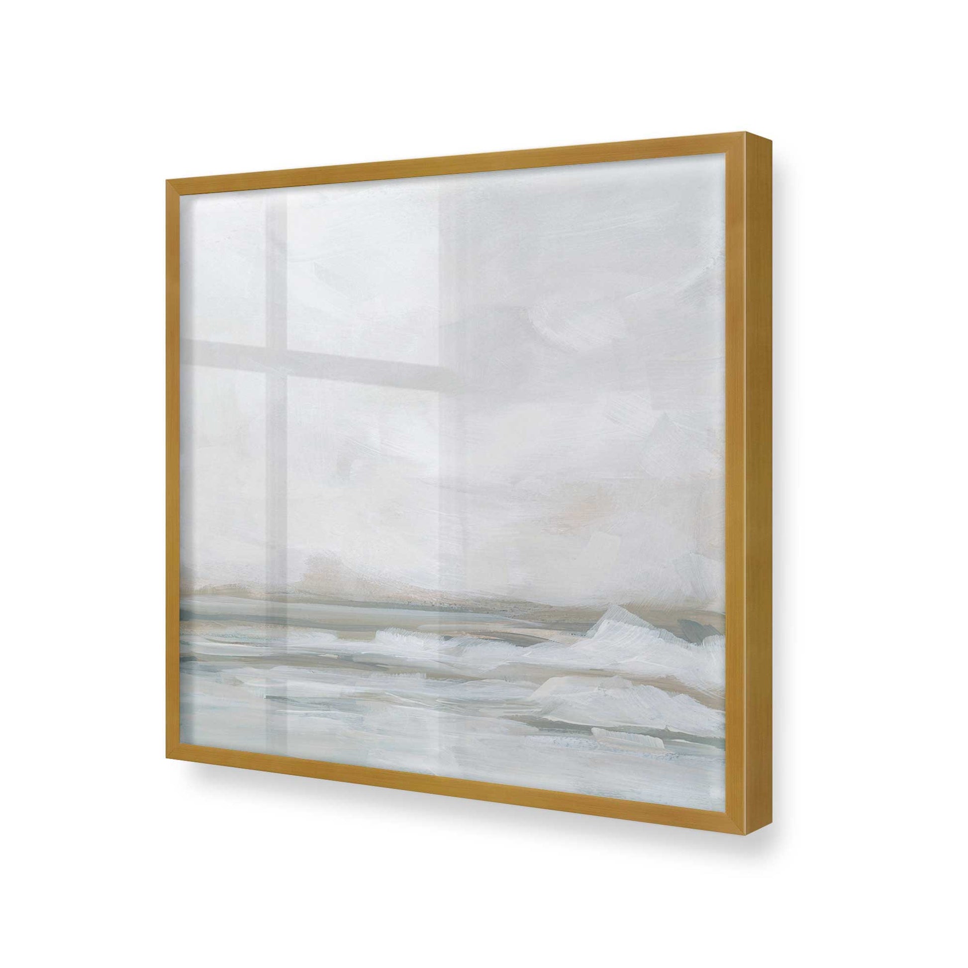 [Color:Polished Gold], Picture of art in a Polished Gold frame at an angle