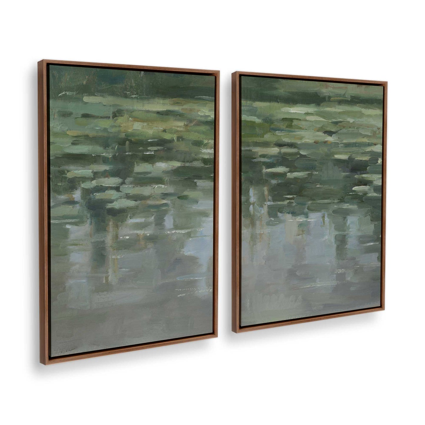 [Color:Walnut], Picture of art in a Walnut frame at an angle